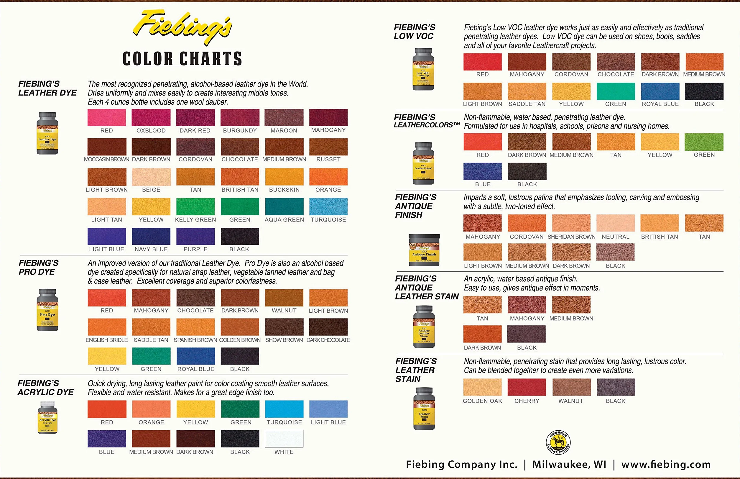 Fiebing's Professional Oil Dye 50-2035-CL Marrone Cioccolato 1 Quart