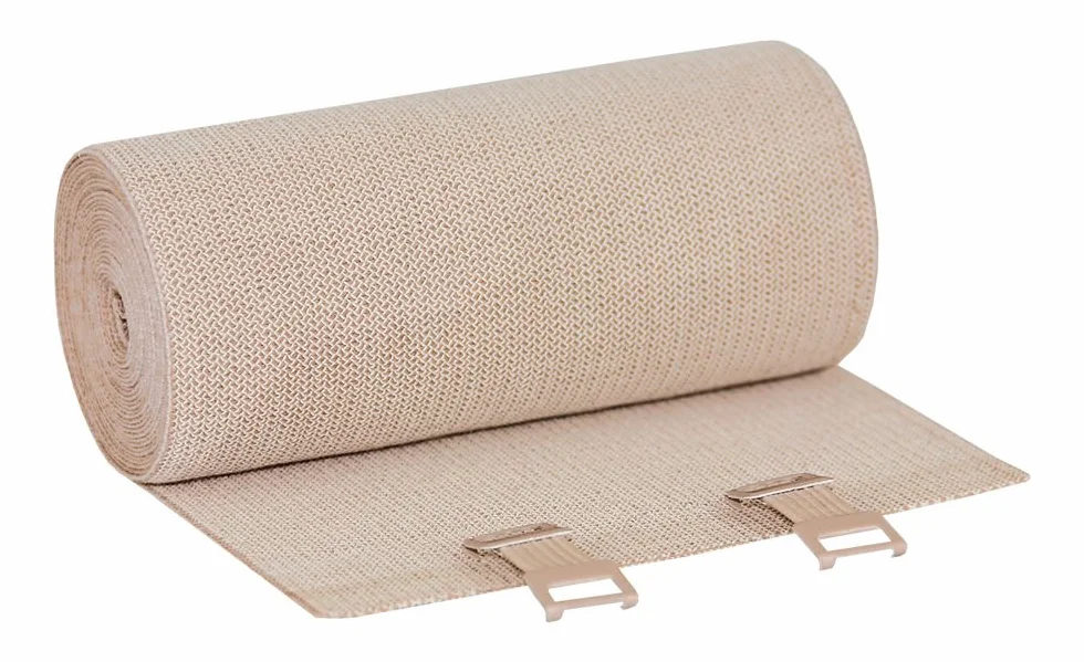Höga Lan, tekstylna elastyczna opaska kompresyjna z krótkim pociągnięciem – 12 cm x 5 m rozciągnięta – bardzo przyjazna dla skóry, oddychająca, elastyczna, nadaje się do prania