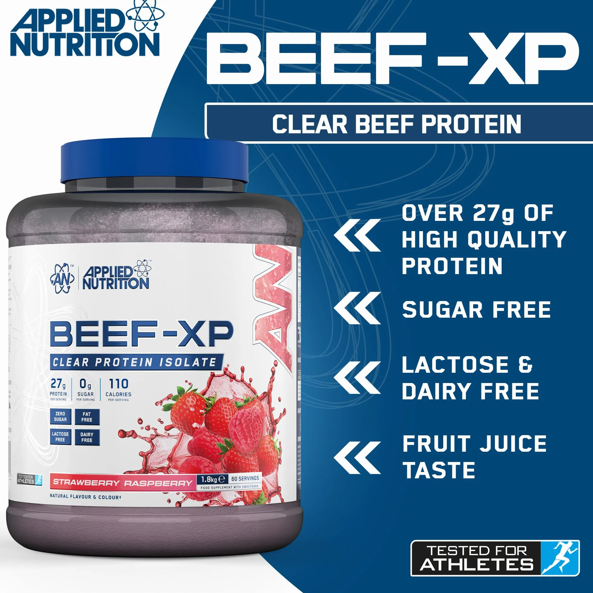 Applied Nutrition Beef-Xp Strawberry & Raspberry 1.8Kg