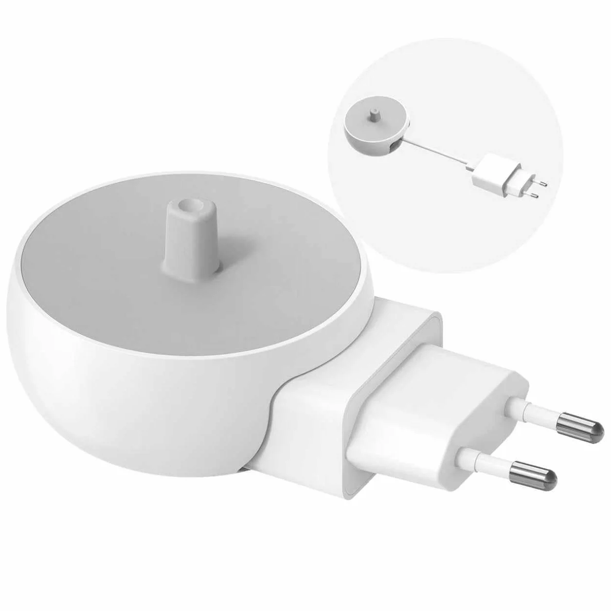 CoolSmile Stacja ładująca kompatybilna ze szczoteczką elektryczną Philips, ładowarka ścienna z gniazdem EU do szczoteczek Sonicare 1100 3100 4100 4300 4500 5100 5300 6000 6100 6300 6500 7000 itp