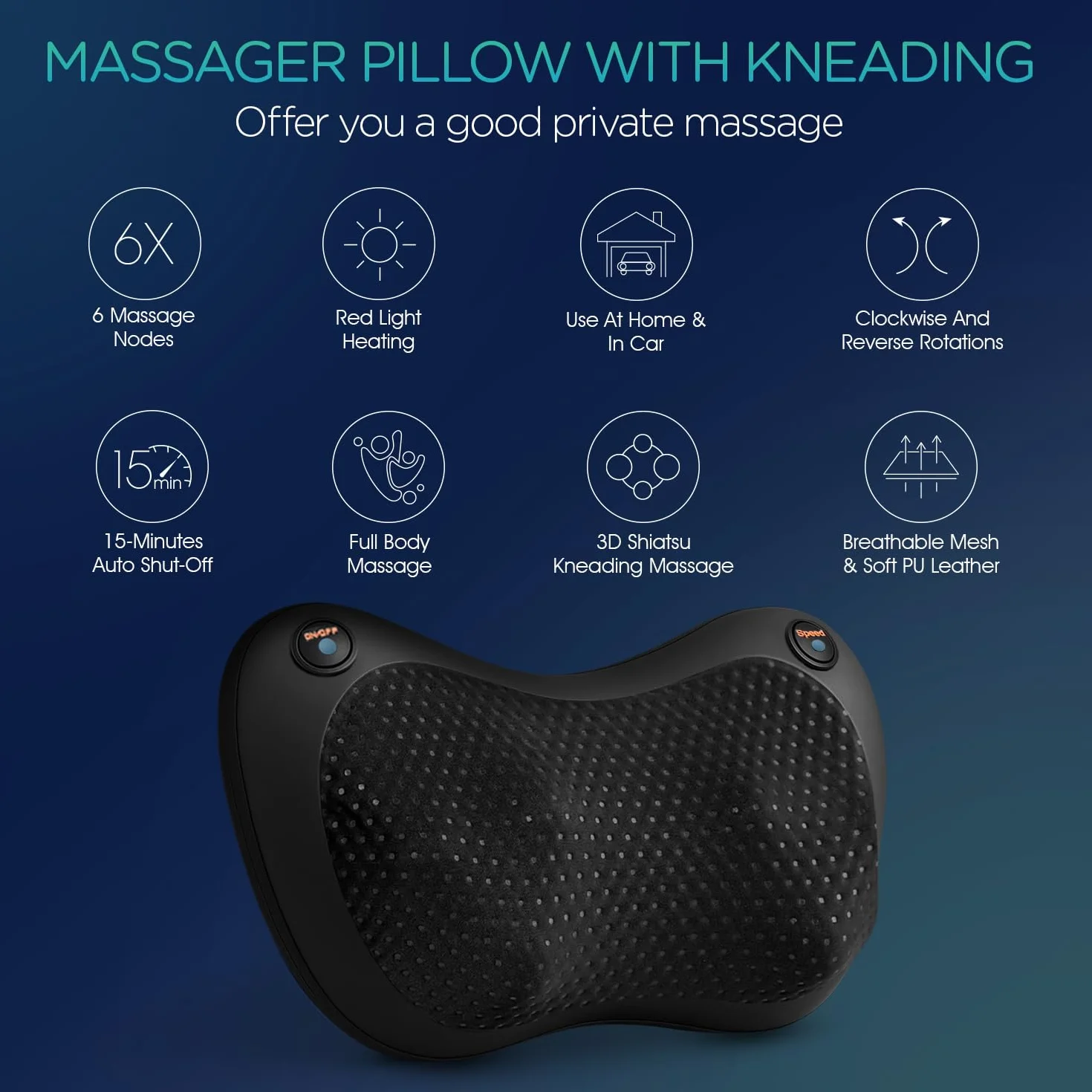 VOYOR masażer szyi i pleców shiatsu z ciepłem YZ100