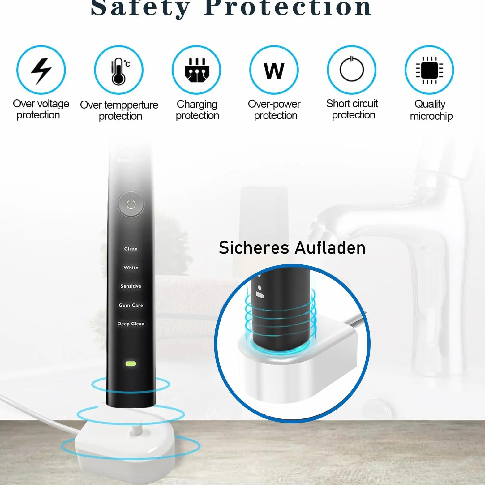 Philips Sonicare zamiennik ładowarki stacja ładująca do szczoteczek do zębów kompatybilna HX6100 HX6000 HX3000 HX8000 HX9000 HX6150 HX6750