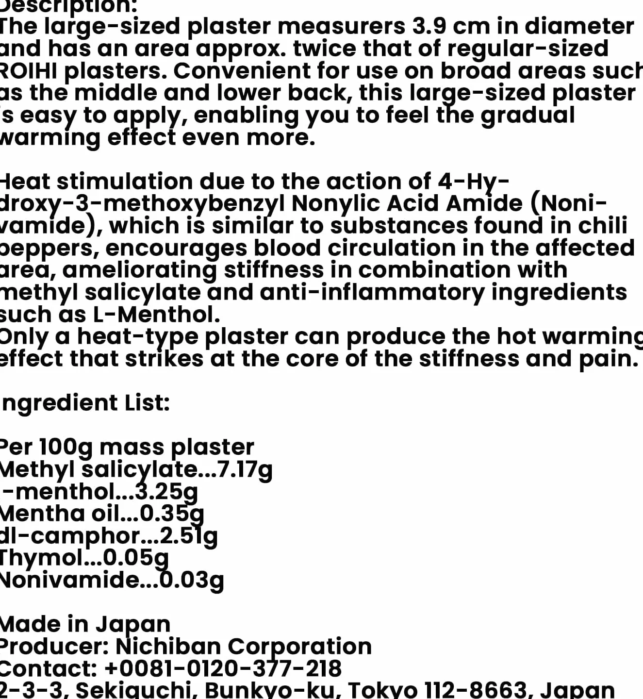 Roihi Tsuboko Pain Relief Patches Big Size 78 Sheets Green Tea Set