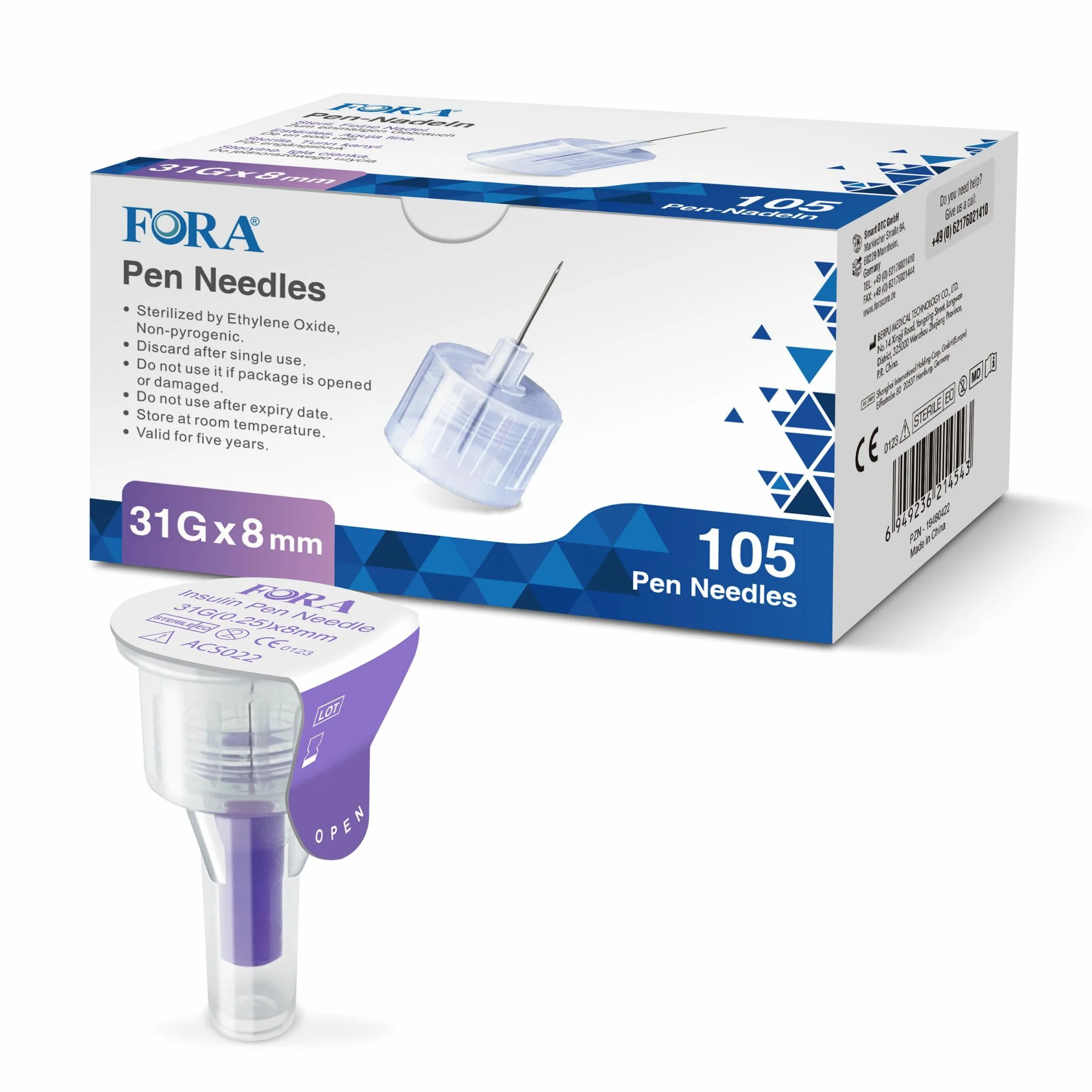 FORA Igły 31G 8 mm 105 sztuk