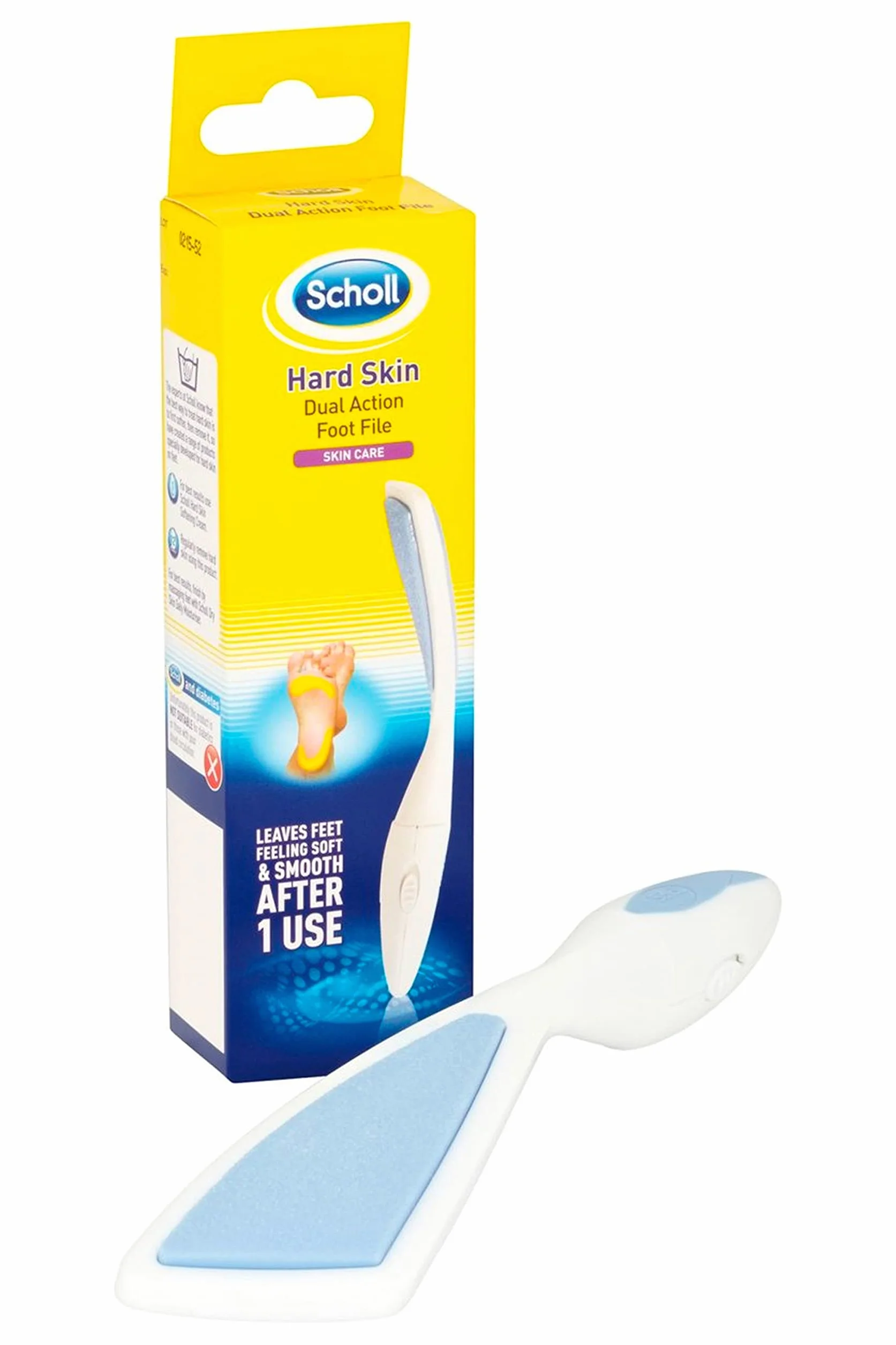 Scholl Pilnik do Stóp Hard Skin Biały Niebieski 1 szt.