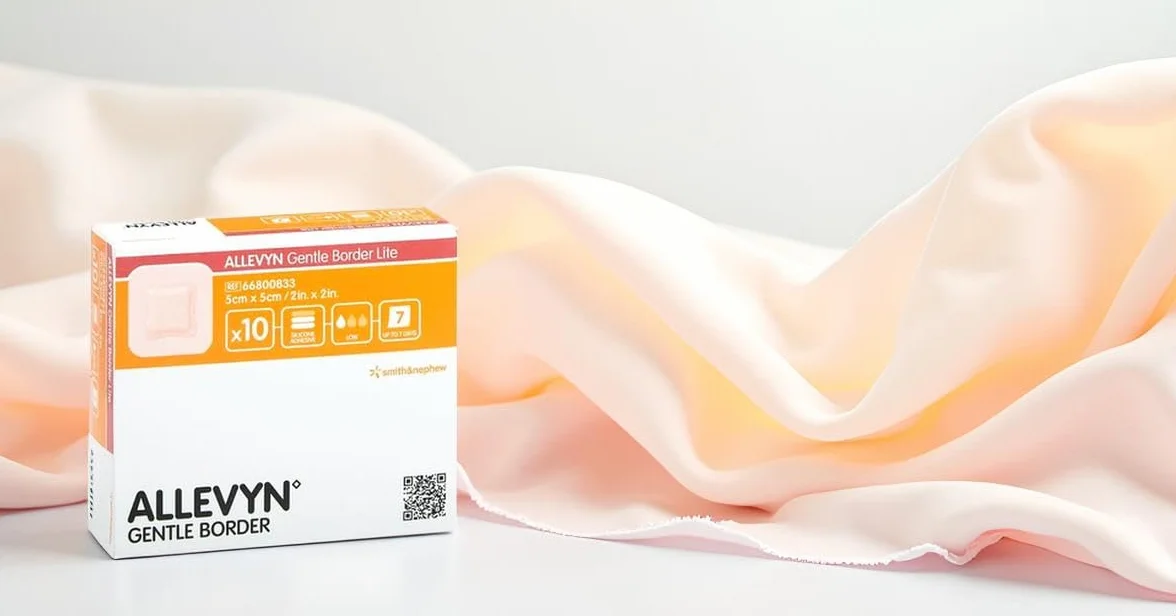 Smith & Nephew 99XX0367 Allevyn delikatny opatrunek obramowania, 7,5 cm x 7,5 cm, 10 sztuk