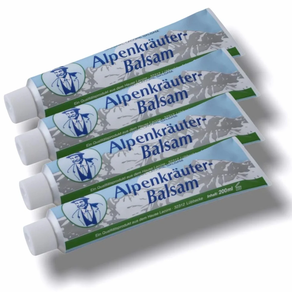 LACURE 800ml ALPINE HERB BALM Masaż Krem Balsam do masażu z ziołami 4x200ml