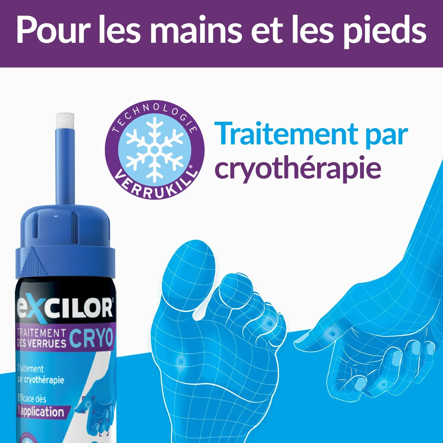 EXCILOR VERRUXIT Cryo Leczenie brodawek Krioterapia zamrażająca brodawki 50 ml