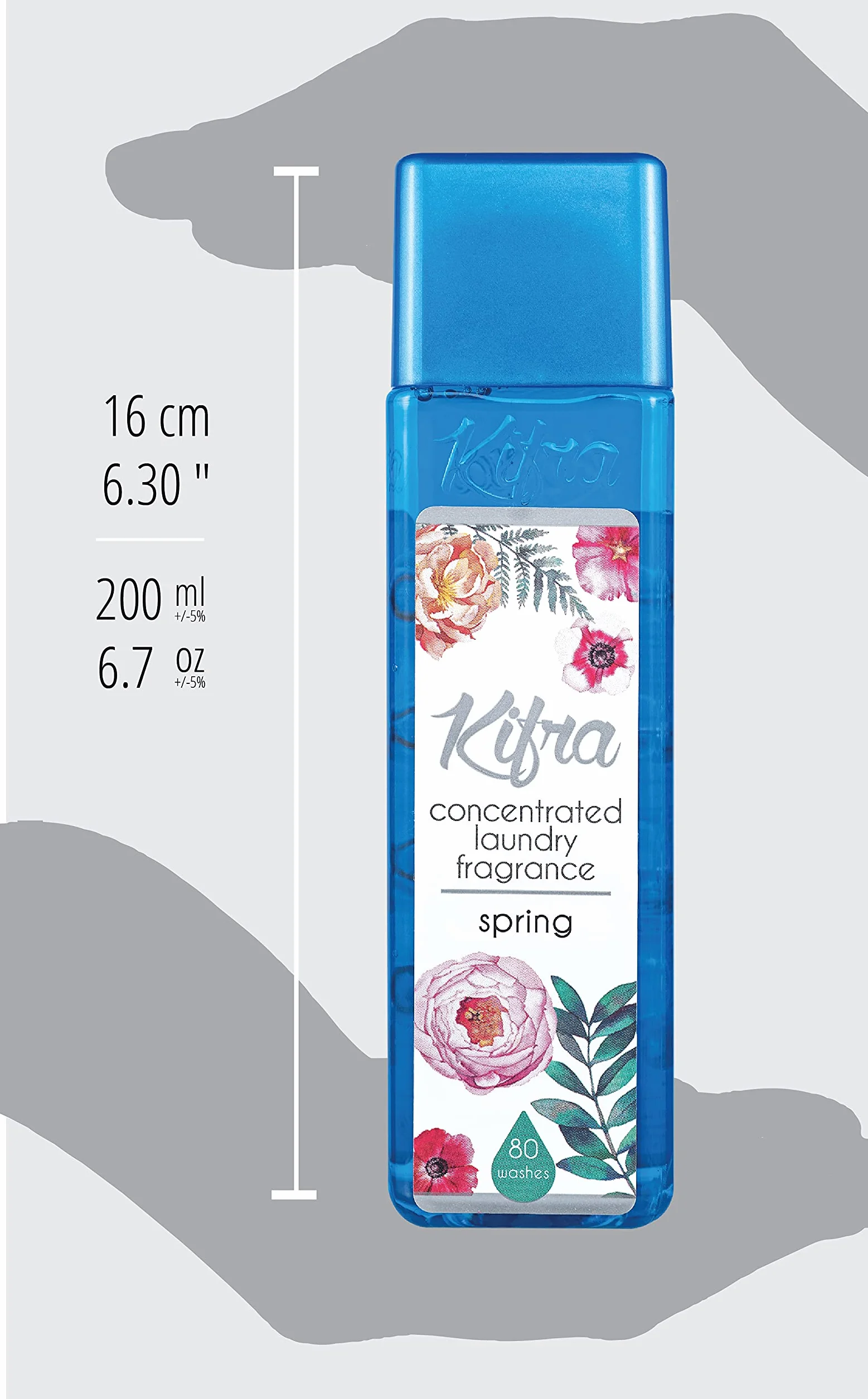 Kifra Spring skoncentrowane perfumy do prania, 200 ml, 80 cykli prania, długotrwały zapach do prania