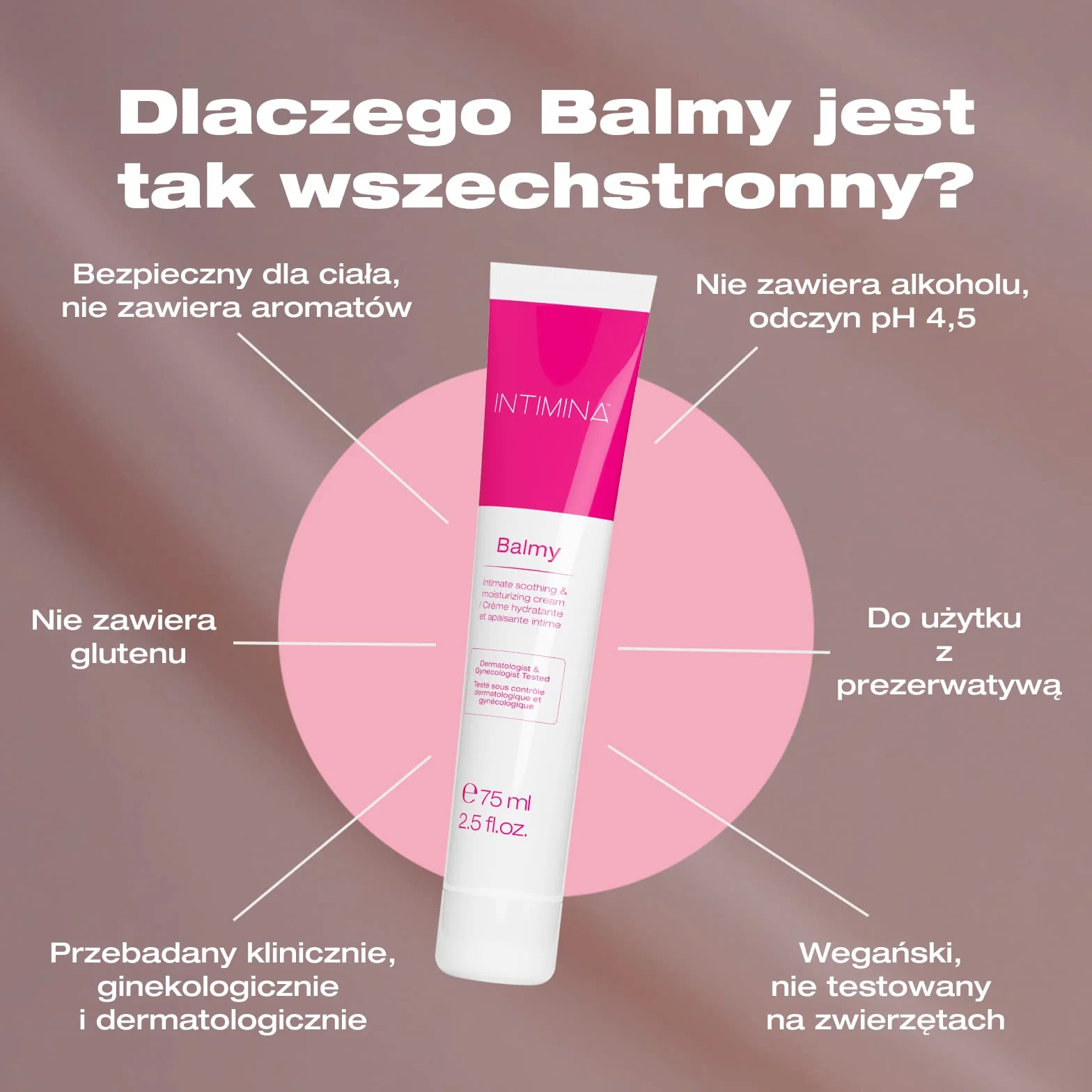 INTIMINA Balmy: krem intymny nawilżająco-łagodzący do pochwy