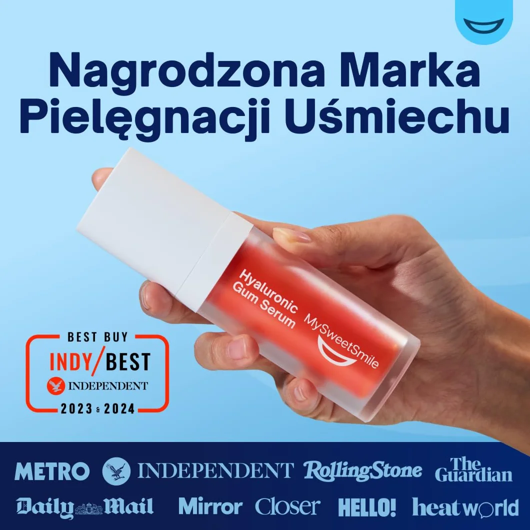 MySweetSmile Serum Do Dziąseł z Kwasem Hialuronowym HA+ - Łagodzi I Nawilża Dziąsła - Redukuje Zapalenie Dziąseł - Miętowy Smak - Naprawa Dziąseł - Nagroda IndyBest - 30ml