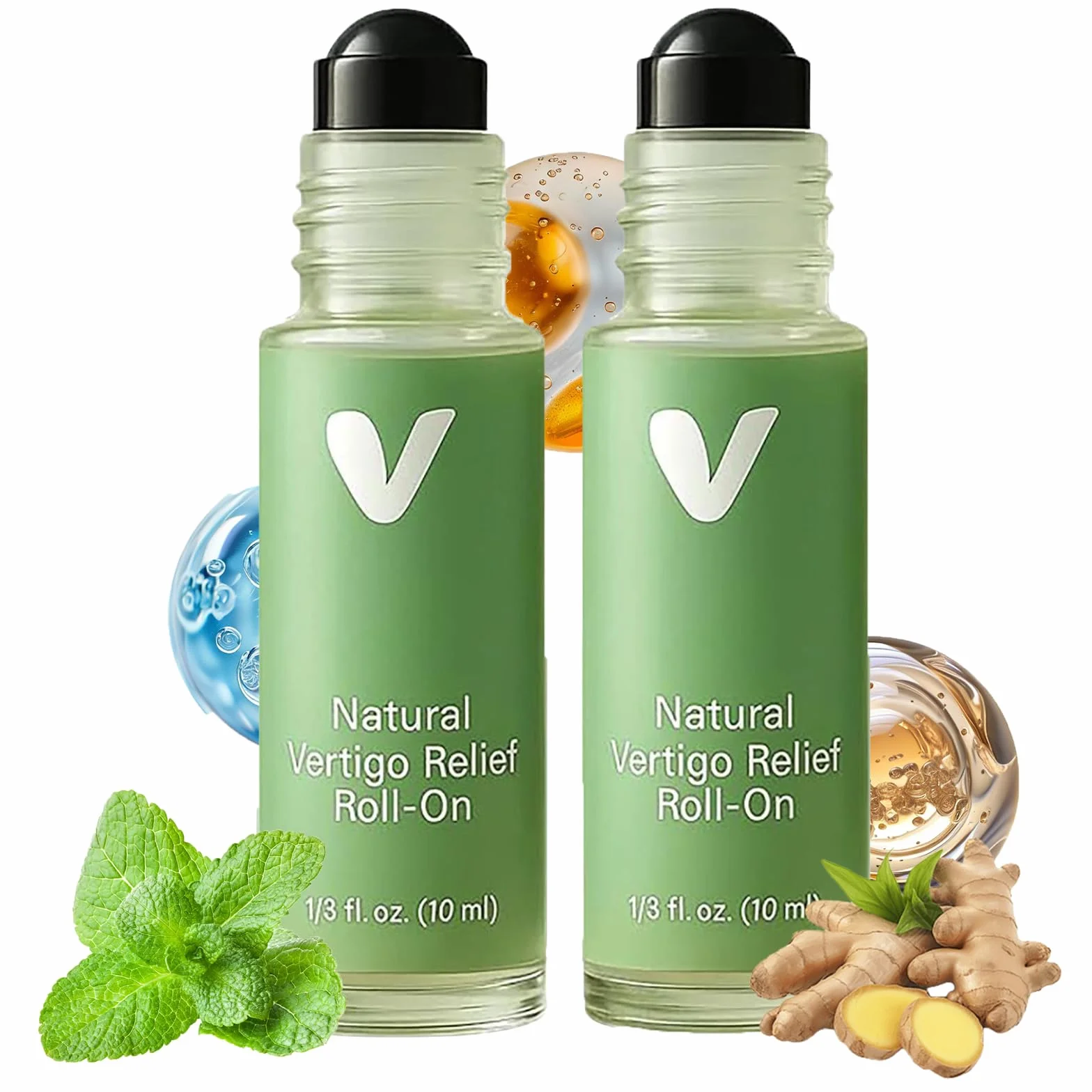 Anti-Dizzy Roll On 10 ml olejek aromatyczny z miętą pieprzową i imbirem łagodzący zawroty głowy (2 szt.)
