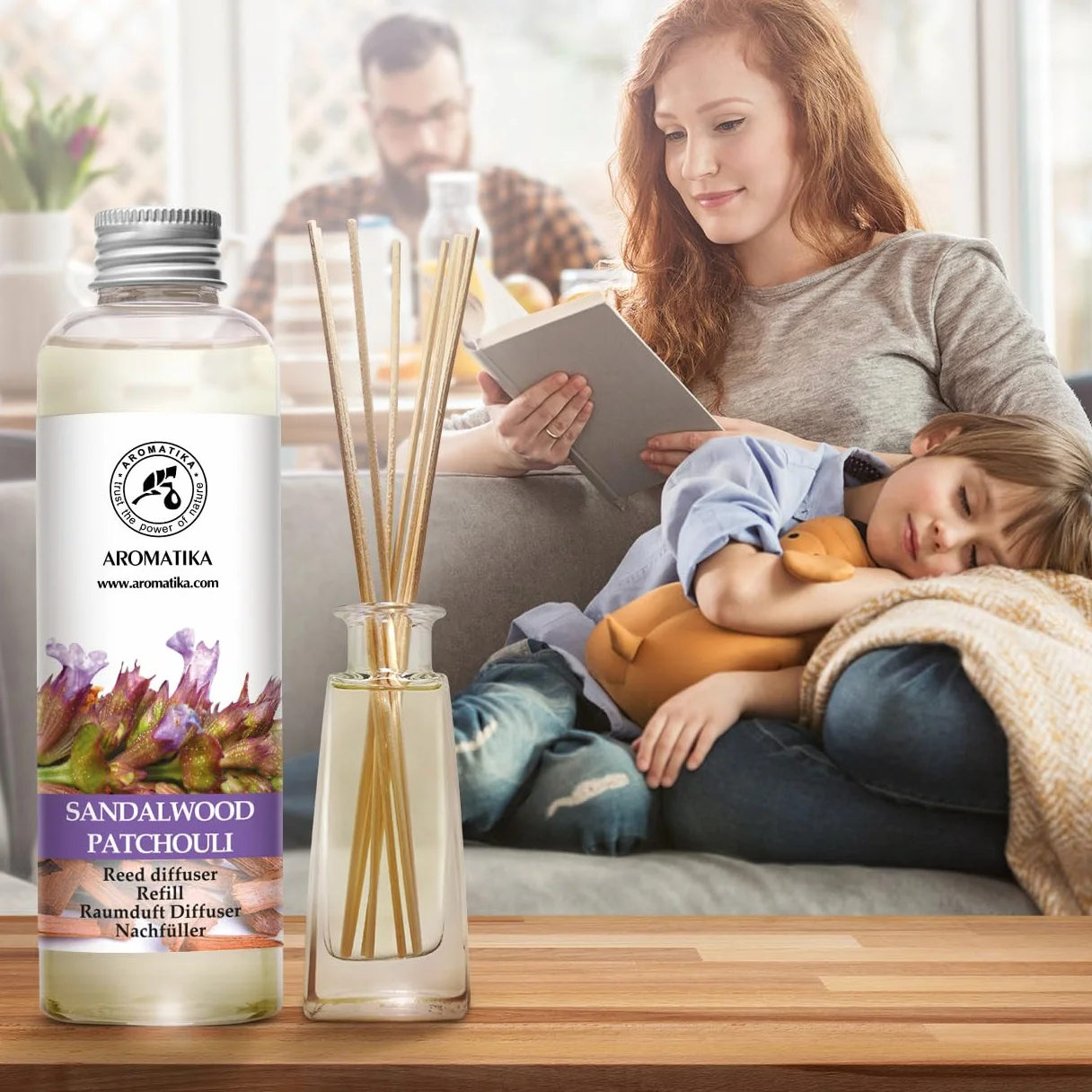 Butelka uzupełniająca do dyfuzora drzewo sandałowe paczula 200 ml odświeżacz powietrza