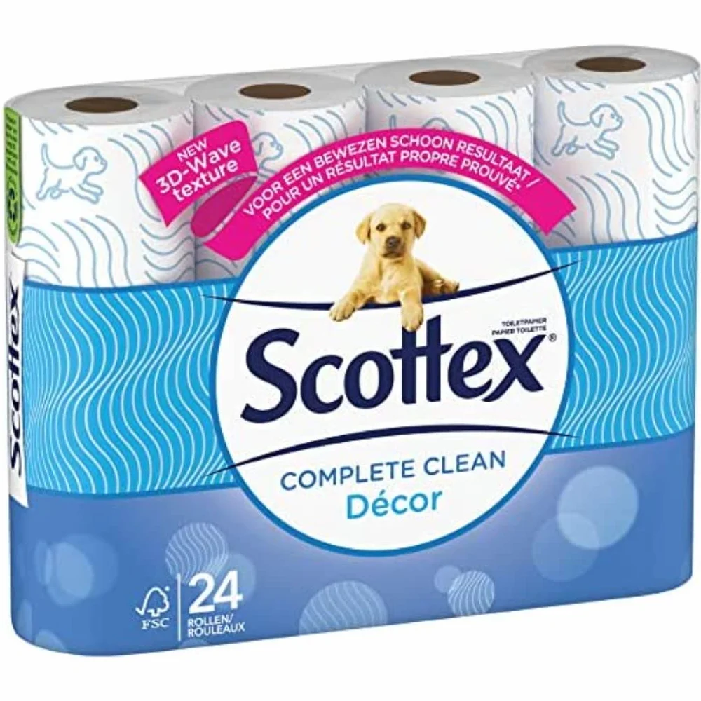 Scottex 4526450 Papier Toaletowy, 24 Sztuk, Biały