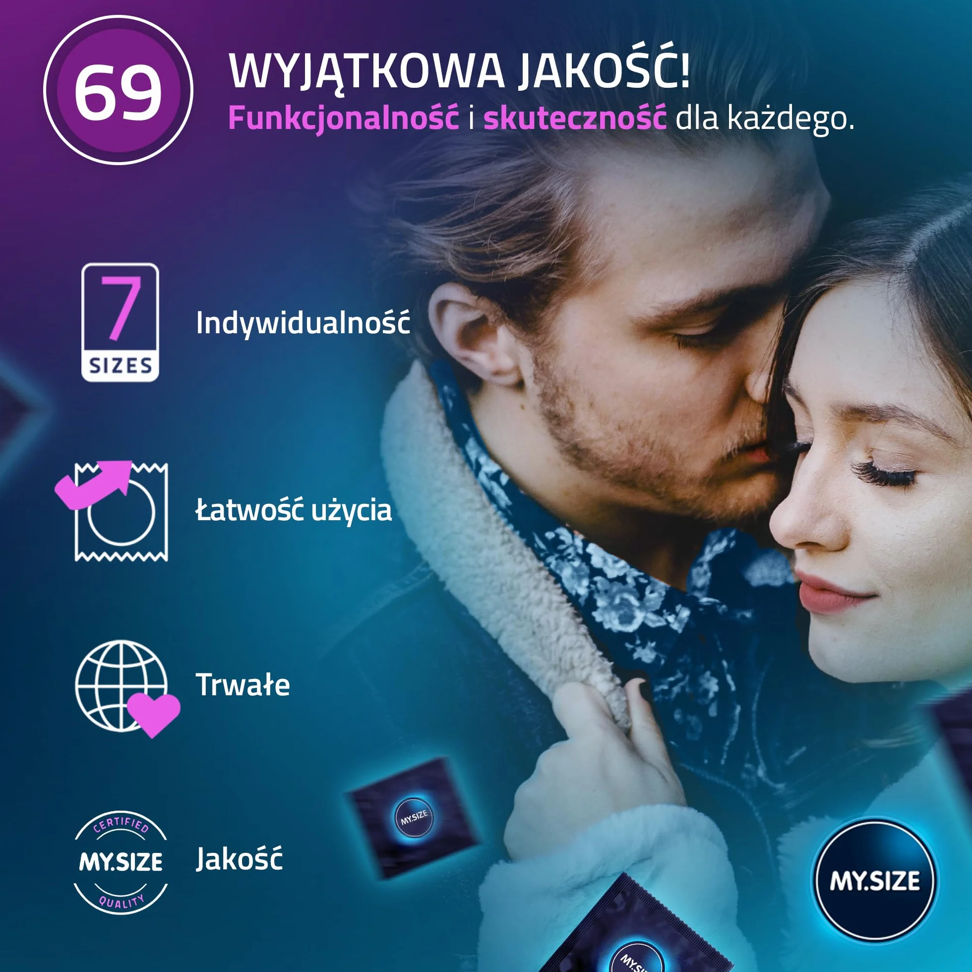 Prezerwatywy My.Size rozmiar 4, 69 mm, 80 sztuk