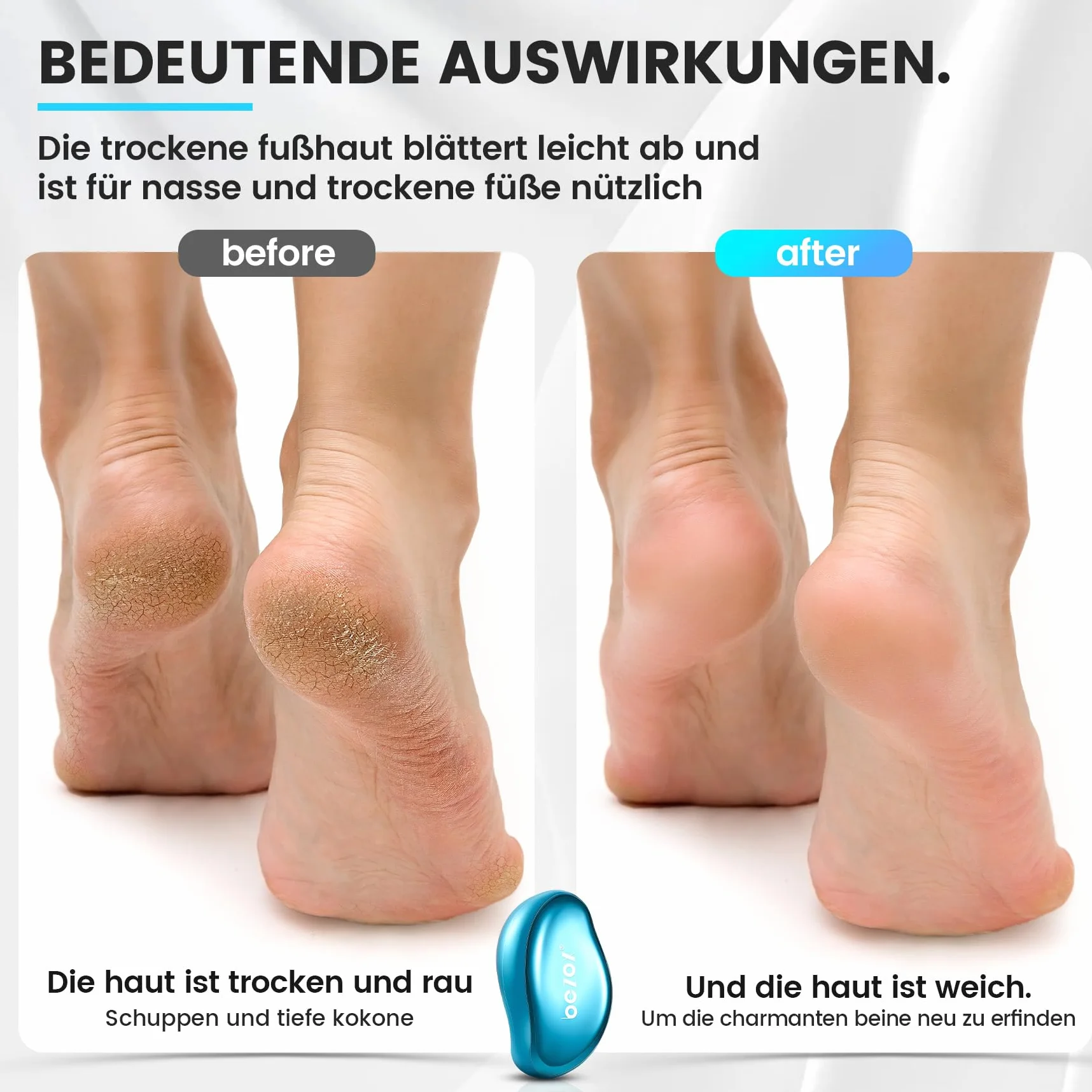 BEZOX 2 w 1 Nano szkło do usuwania zrogowaciałego naskórka – pilnik do pedicure