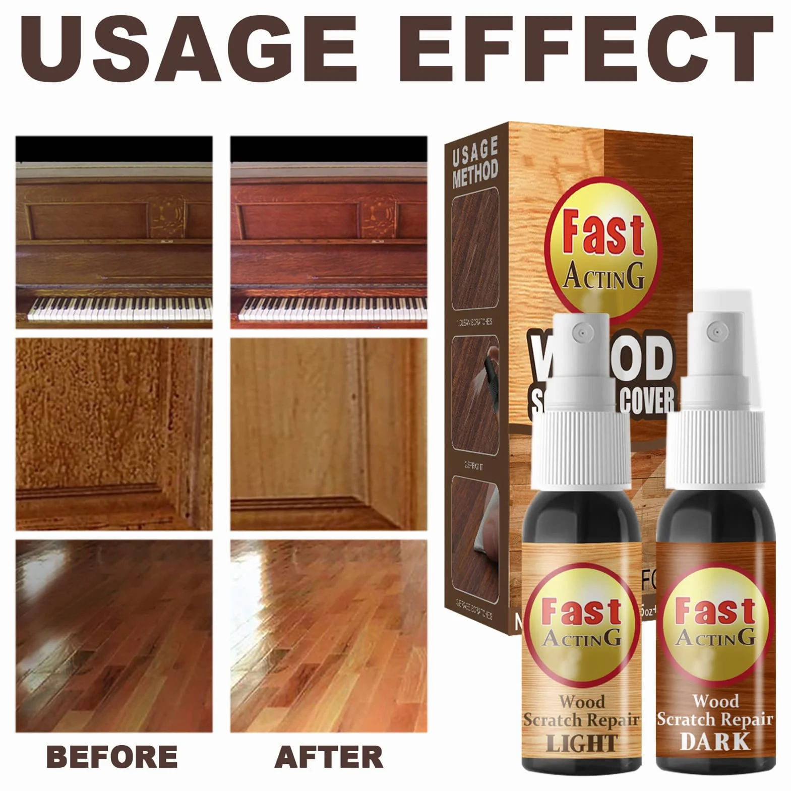 Wood Floor Scratch Remover 2 sztuki zestaw do usuwania zarysowań