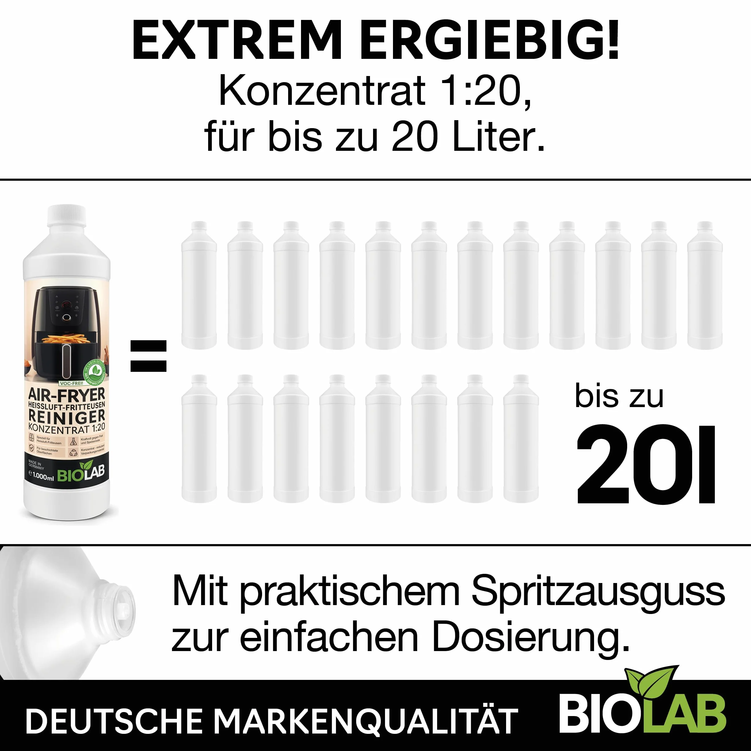BIOLAB środek czyszczący do Airfryer spray 750 ml koncentrat 1000 ml