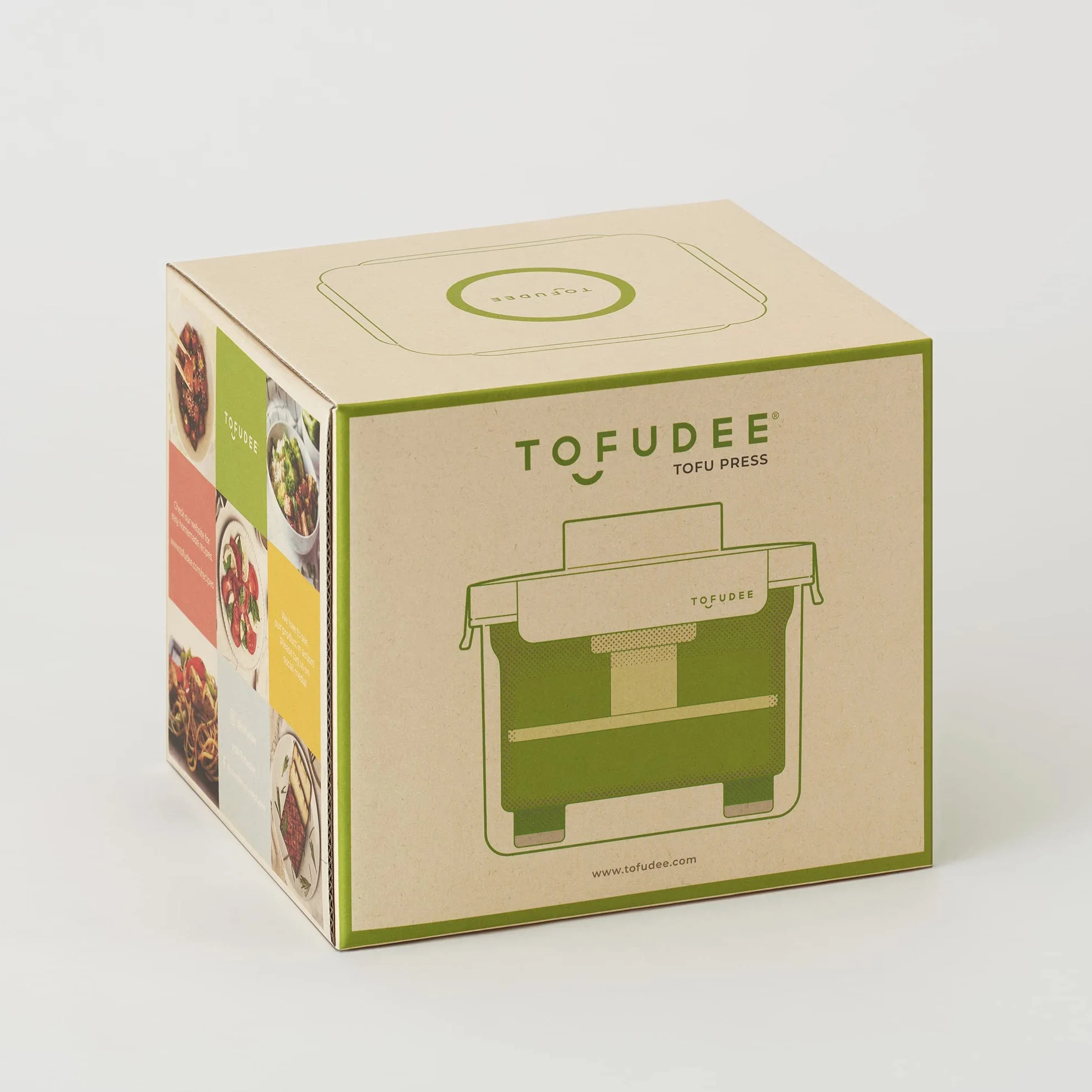 TOFUDEE Prasa do tofu z funkcją Auto IntelliSpring. Opatentowana regulowana wegańska prasa do tofu dla przyspieszenia odprowadzania wody ze wszystkich rodzajów tłoczonego tofu bez pęknięć