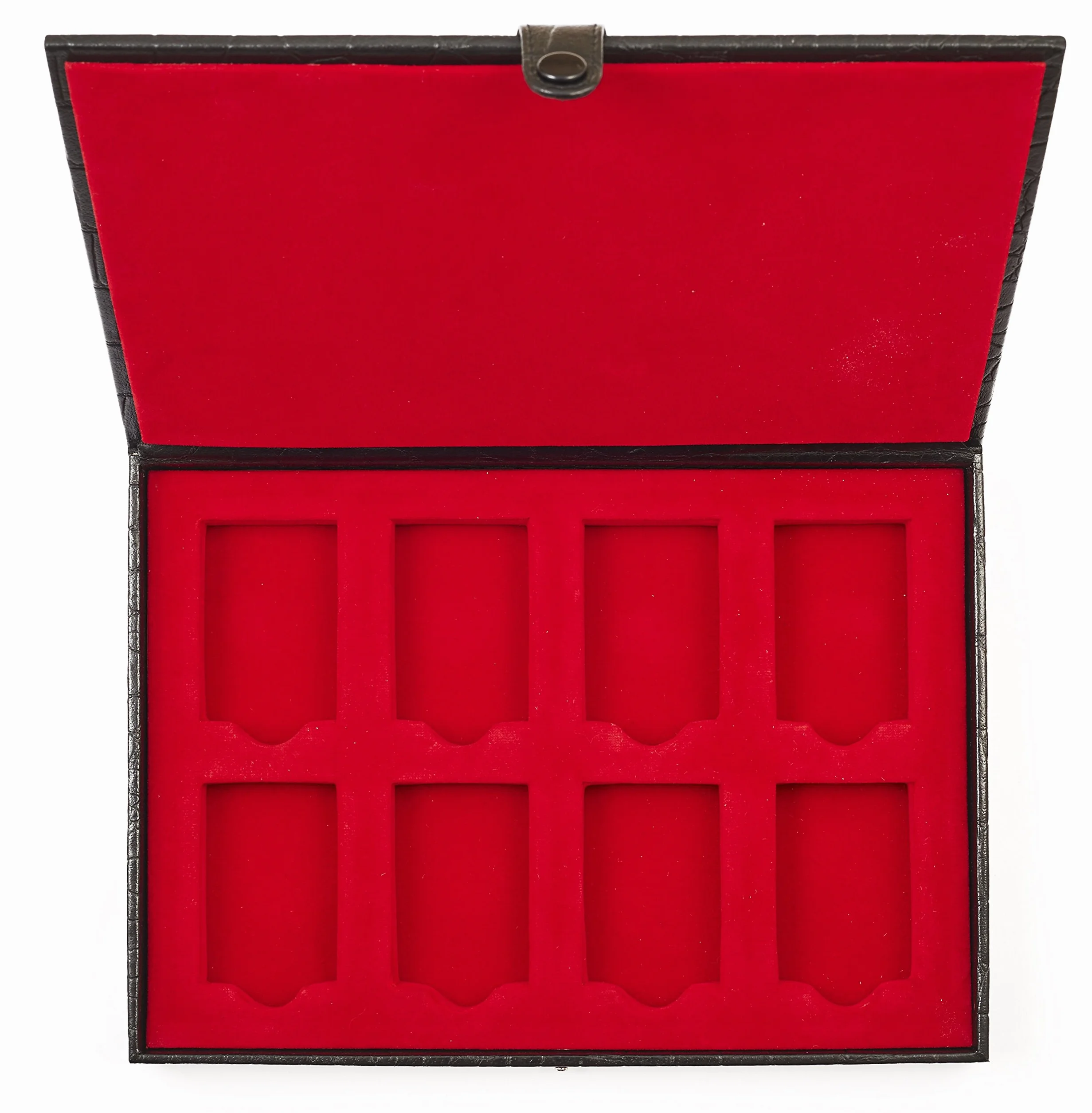 Zippo Collector's Case To Futerał na Zapalniczki Sztormowe, ze Wzorem Skóry Aligatora, Czerwona Aksamitna Wyściółka, Miejsce na 8 Zapalniczek, optymalna dla Kolekcjonerów