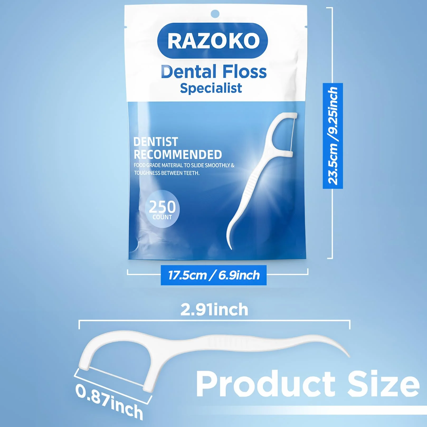 Razoko Specialist Wykałaczki Dentystyczne, 500 szt.