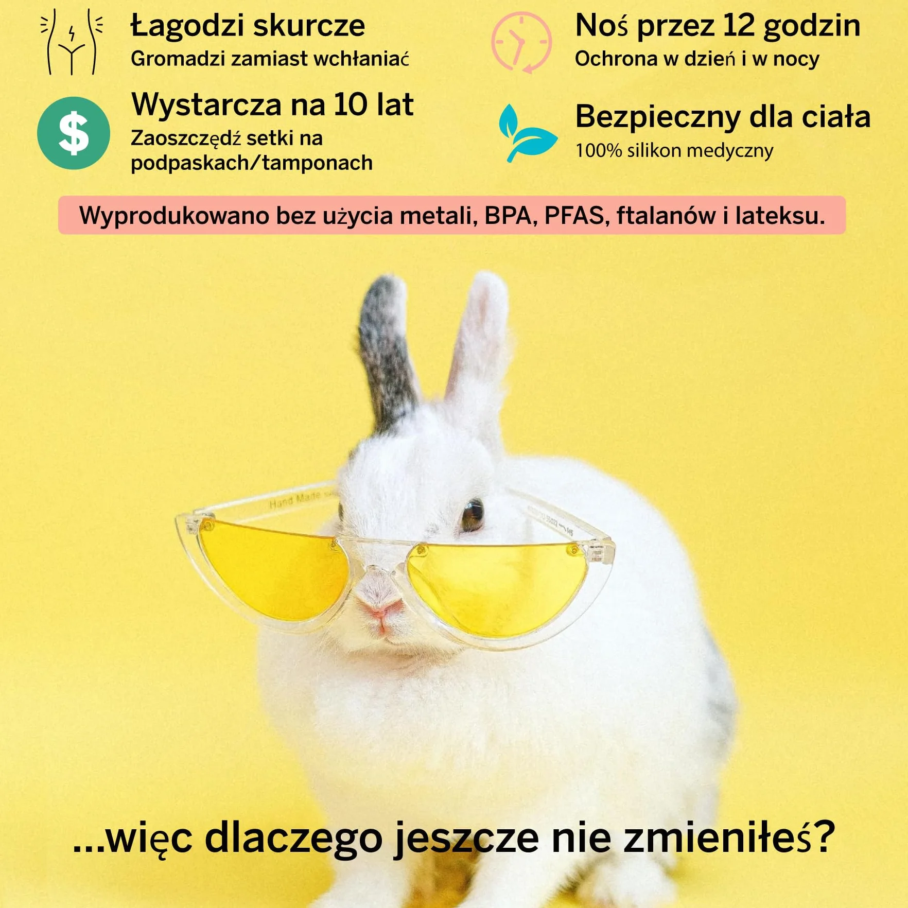 Pixie kubek menstruacyjny 100% silikon klasy medycznej 12 godzin alternatywa dla tamponu