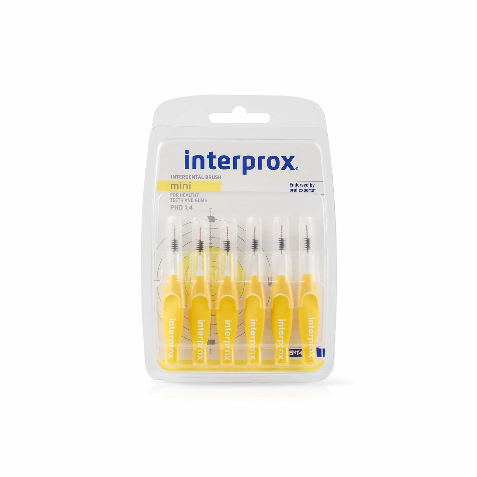 Interprox 4G szczoteczki interdentalne żółte mini 6 sztuk w opakowaniu