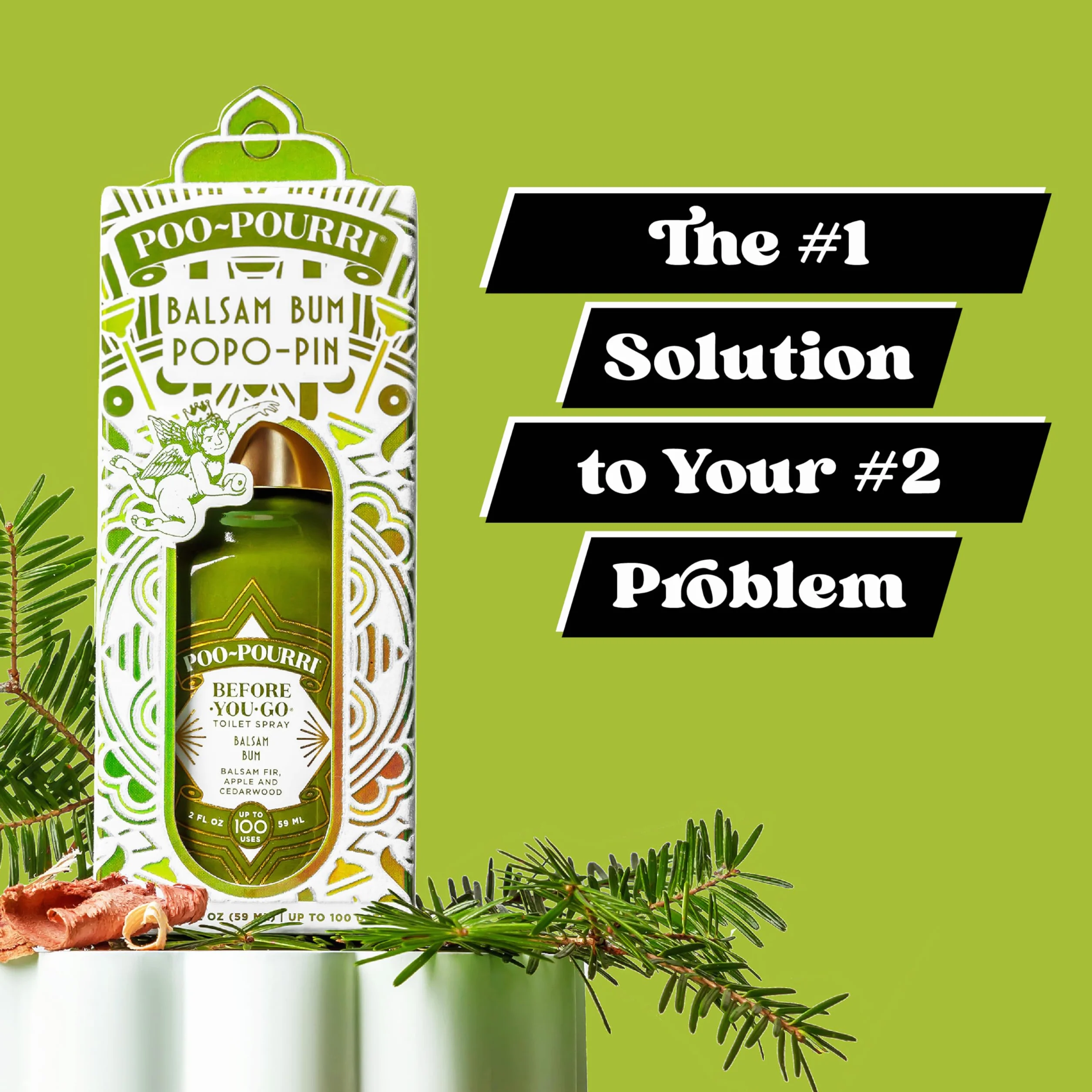 Pourri Łazienkowy odświeżacz powietrza w sprayu - Before-You-Go Poo-Pourri spray toaletowy - Balsam Bum dezodorant do łazienki - zatrzymuje zapachy pod powierzchnią wody - spray z olejkami eterycznymi