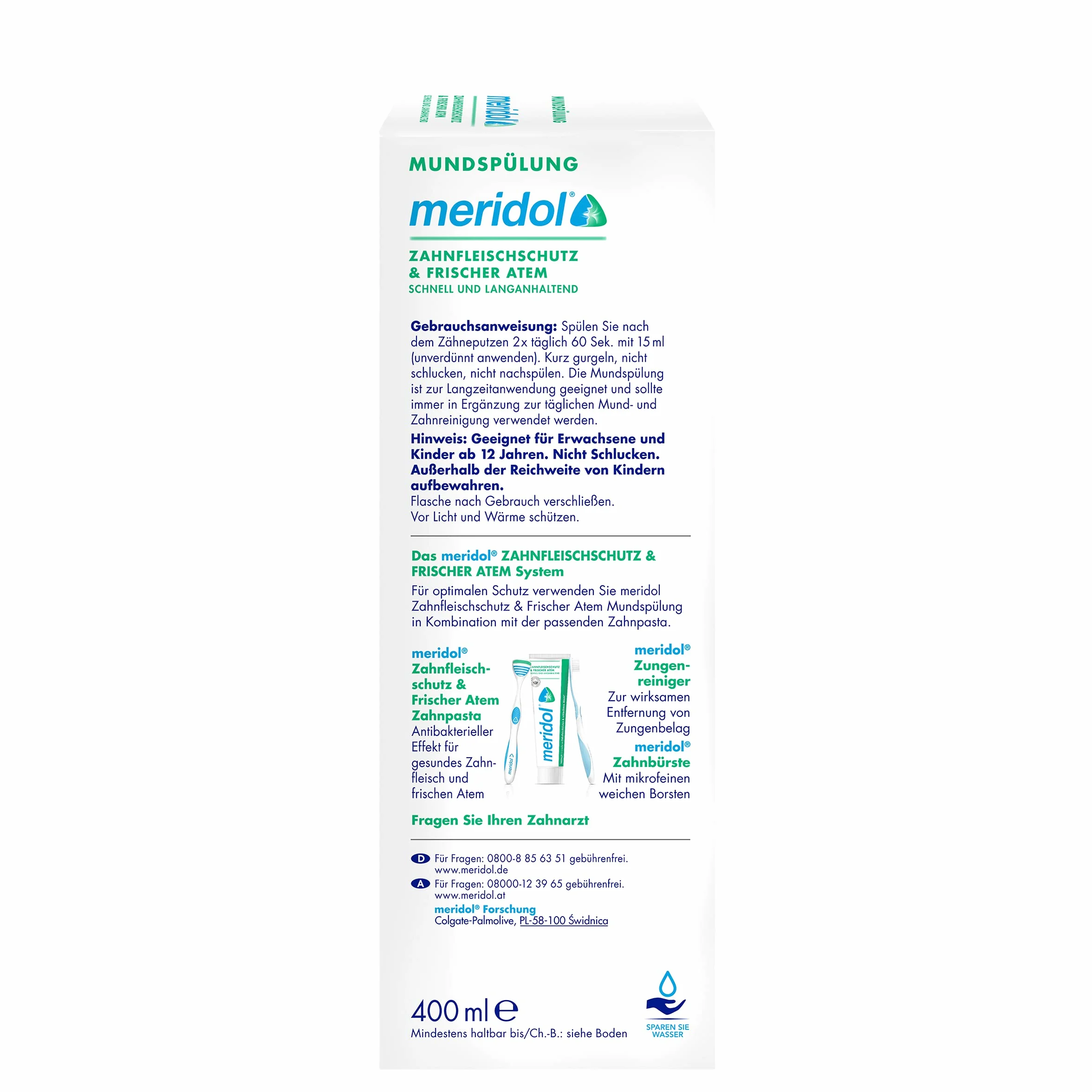 Meridol PL03245A Płyn do Płukania Jamy Ustnej, 400 ml