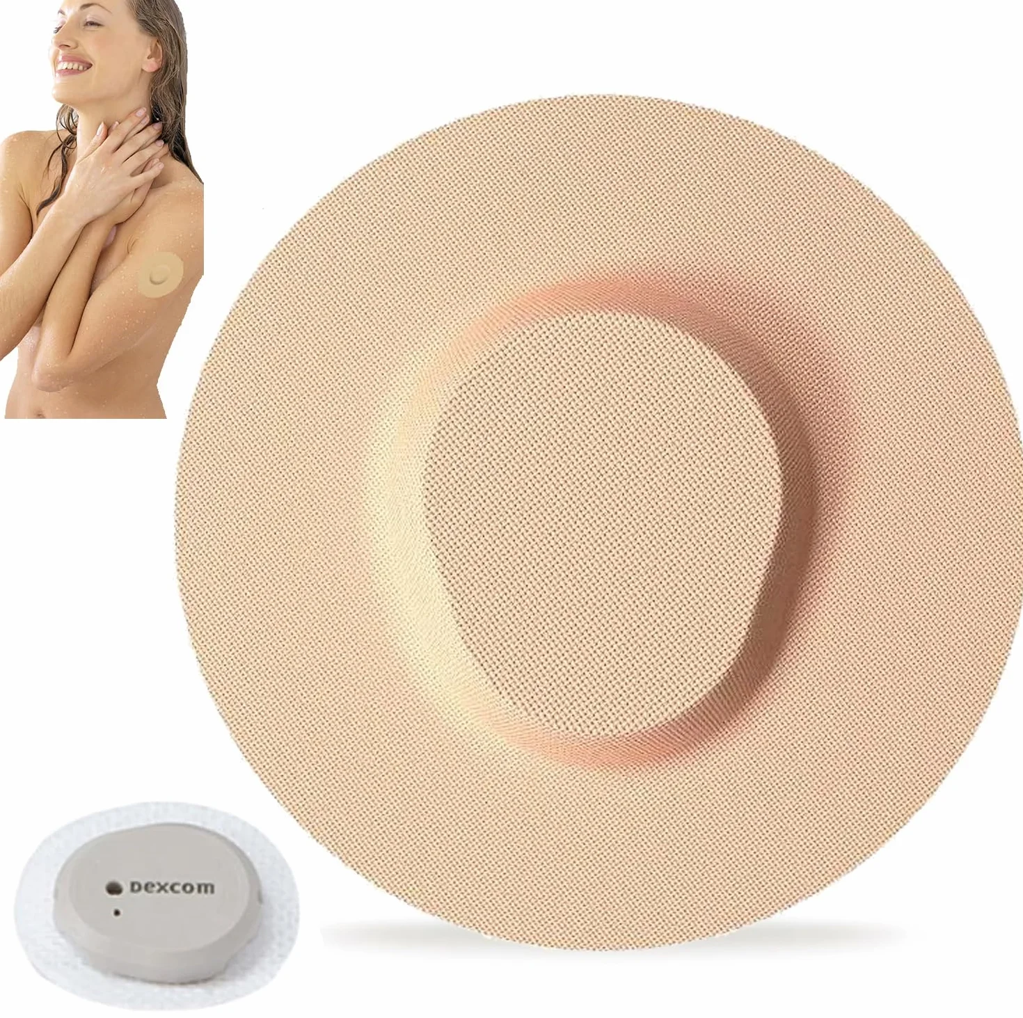 plastrów Dexcom G7 20 sztuk,oddychające i przyjazne dla skóry plastry CGM do uprawiania sportu i kąpieli, wodoodporna i bezlateksowa taśma mocująca,10 dni przyczepności