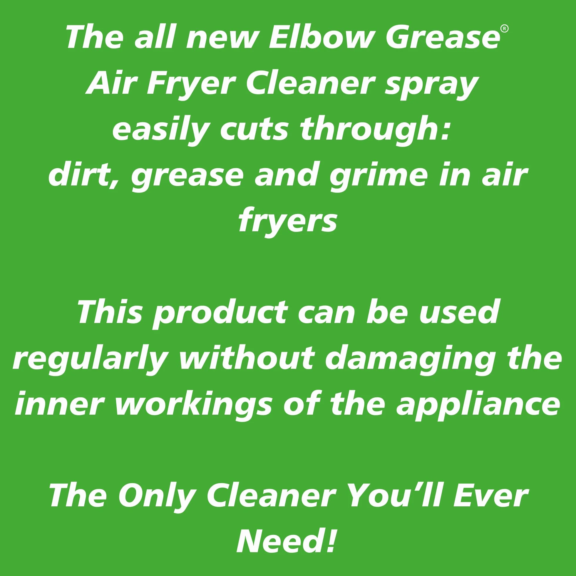 Elbow Grease Spray do czyszczenia frytkownicy powietrznej, spray, pianka, wycieranie, płukanie, przecina brud, tłuszcz i brud (świeży cytrynowy, 500 ml)