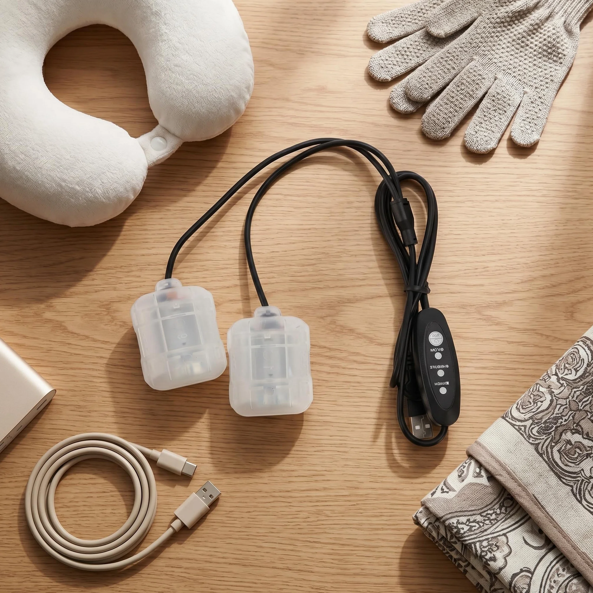 Silnik Wibracyjny USB 5V 3-Stopniowy do Masażu dla Poduszek Mat Pasków Butów z Przewodem 1,1m Wielofunkcyjny z Plastikową Klamrą