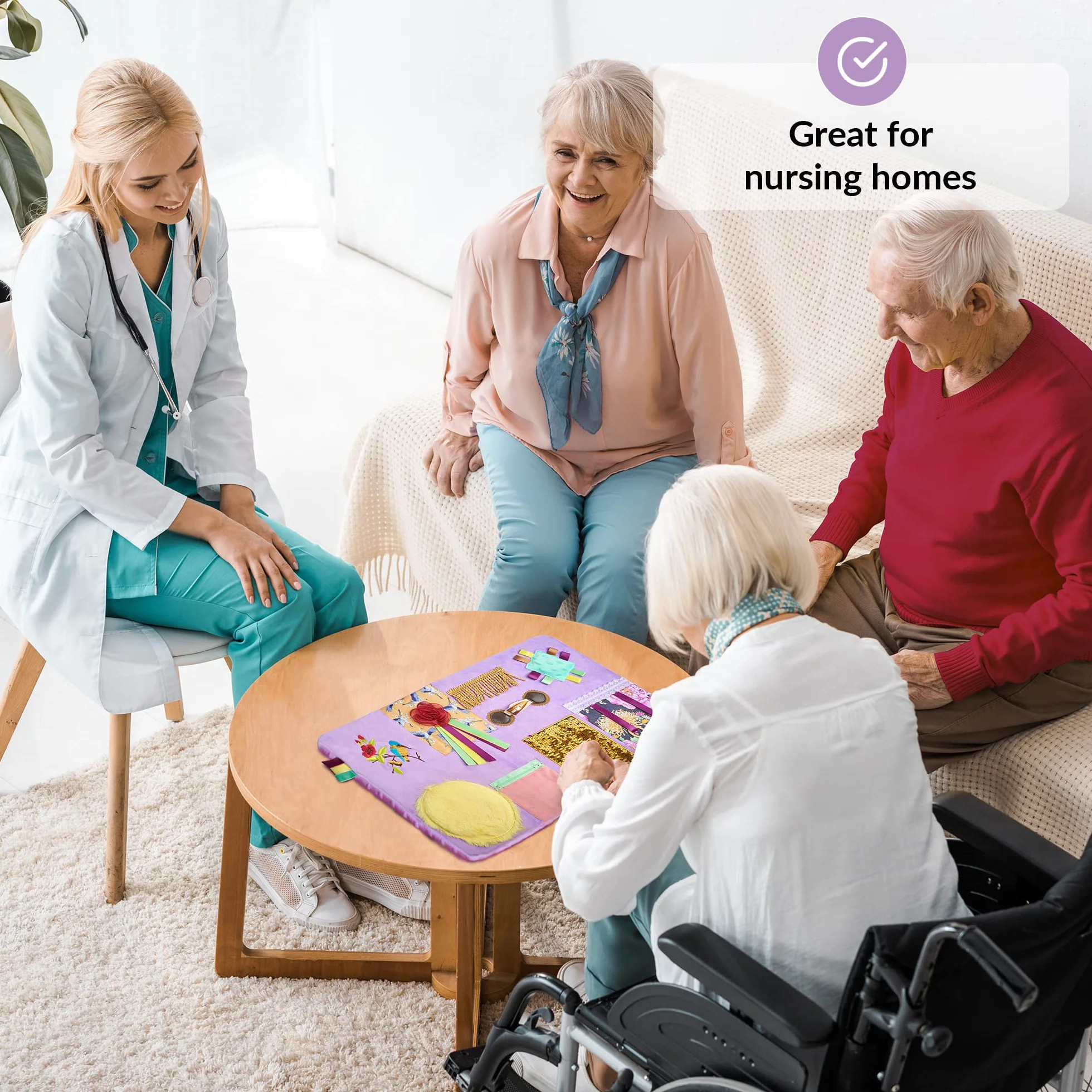 Koc sensoryczny na demencję dla seniorów, pomaga w Alzheimerze i zespole