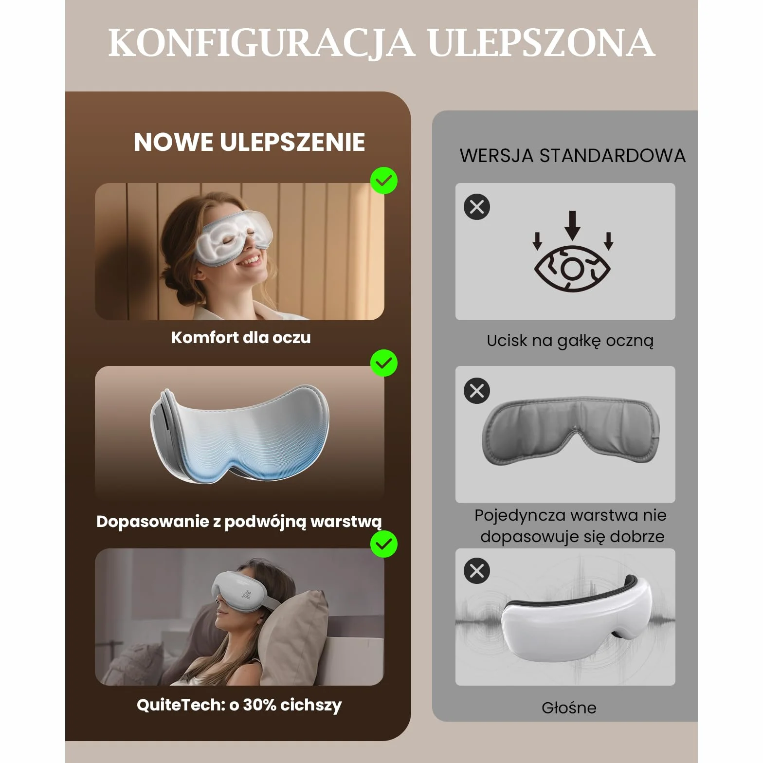 Bob and Brad EyeOasis 3 Masażer do oczu z podgrzewaniem, kompresją powietrzną i muzyką, składany, ładowalny