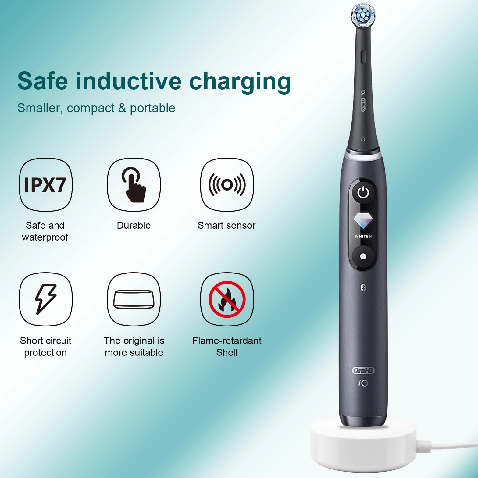 Elektryczna ładowarka do zębów może być używana do Oral B iO7, serii iO8, iO9, interfejs USB ładowarka podróżna