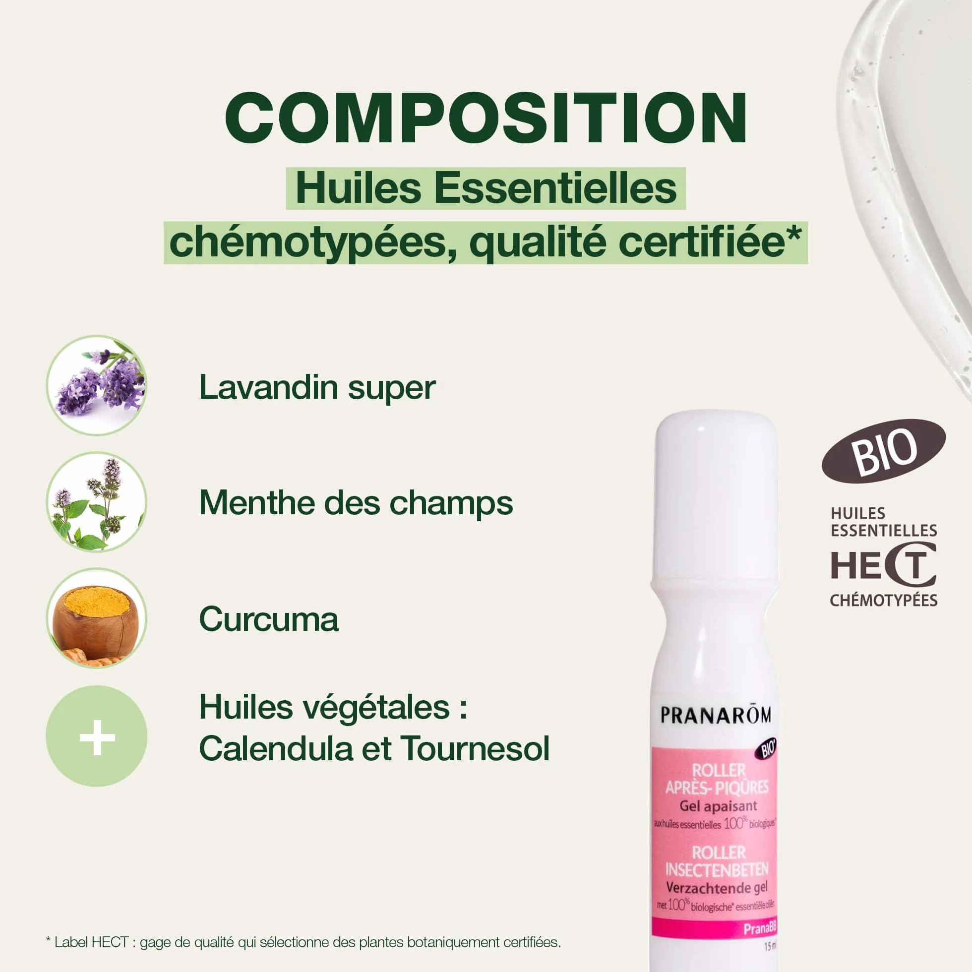 Pranarôm Organiczny Kojący Żel Kojący dla Dzieci i Dzieci Z Organicznymi Olejkami Eterycznymi Pranabb 15 ml