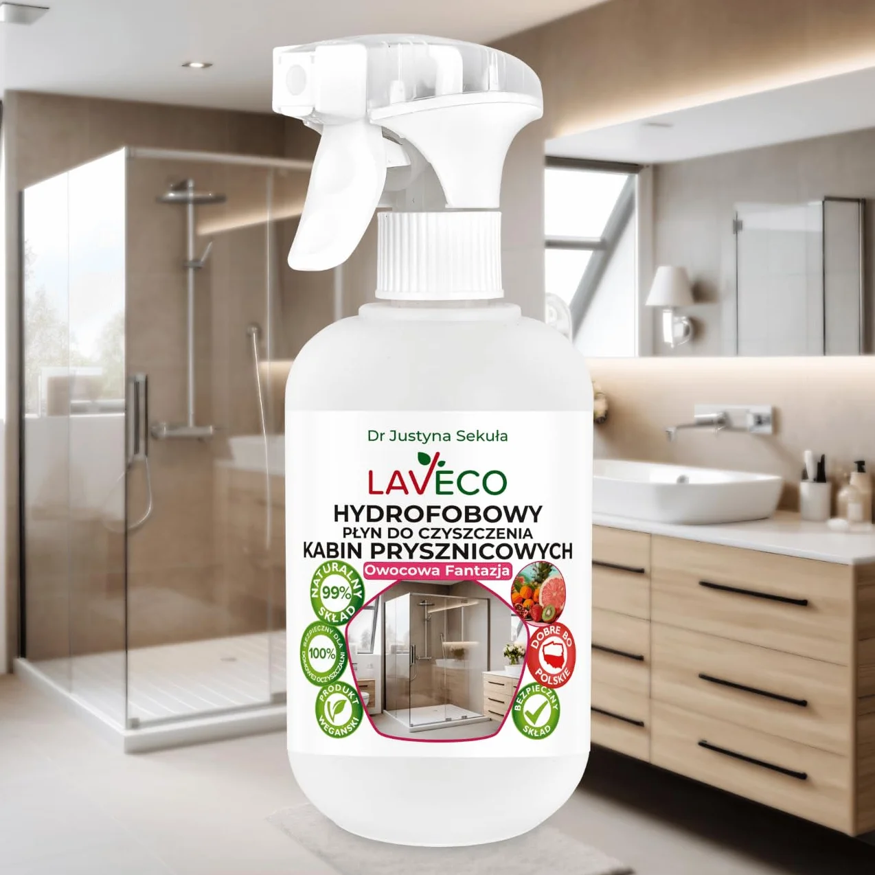 Hydrofobowy płyn do czyszczenia kabin prysznicowych 0,5 l