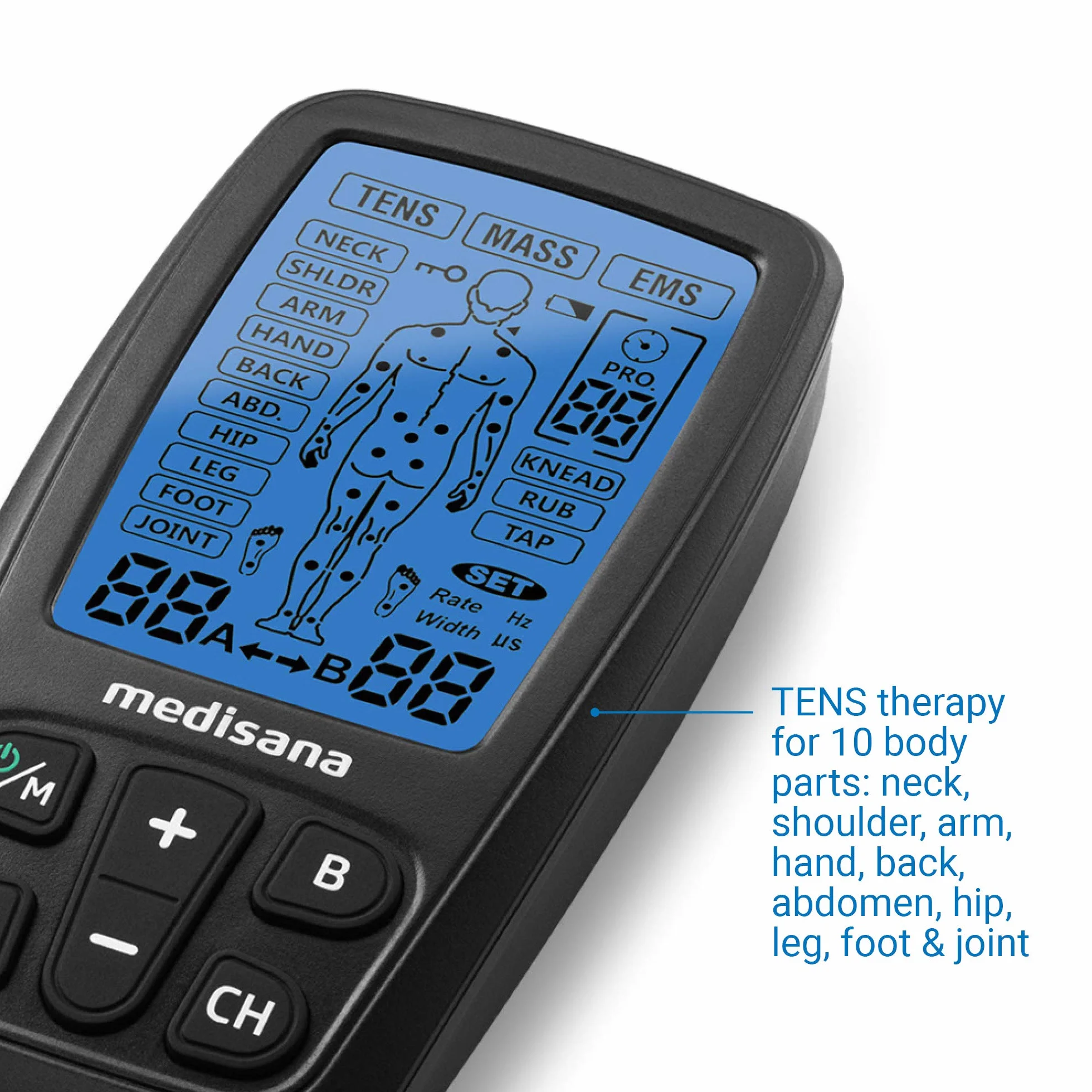 Medisana TT 205 TENS aparat do stymulacji EMS 60 programów 4 elektrody