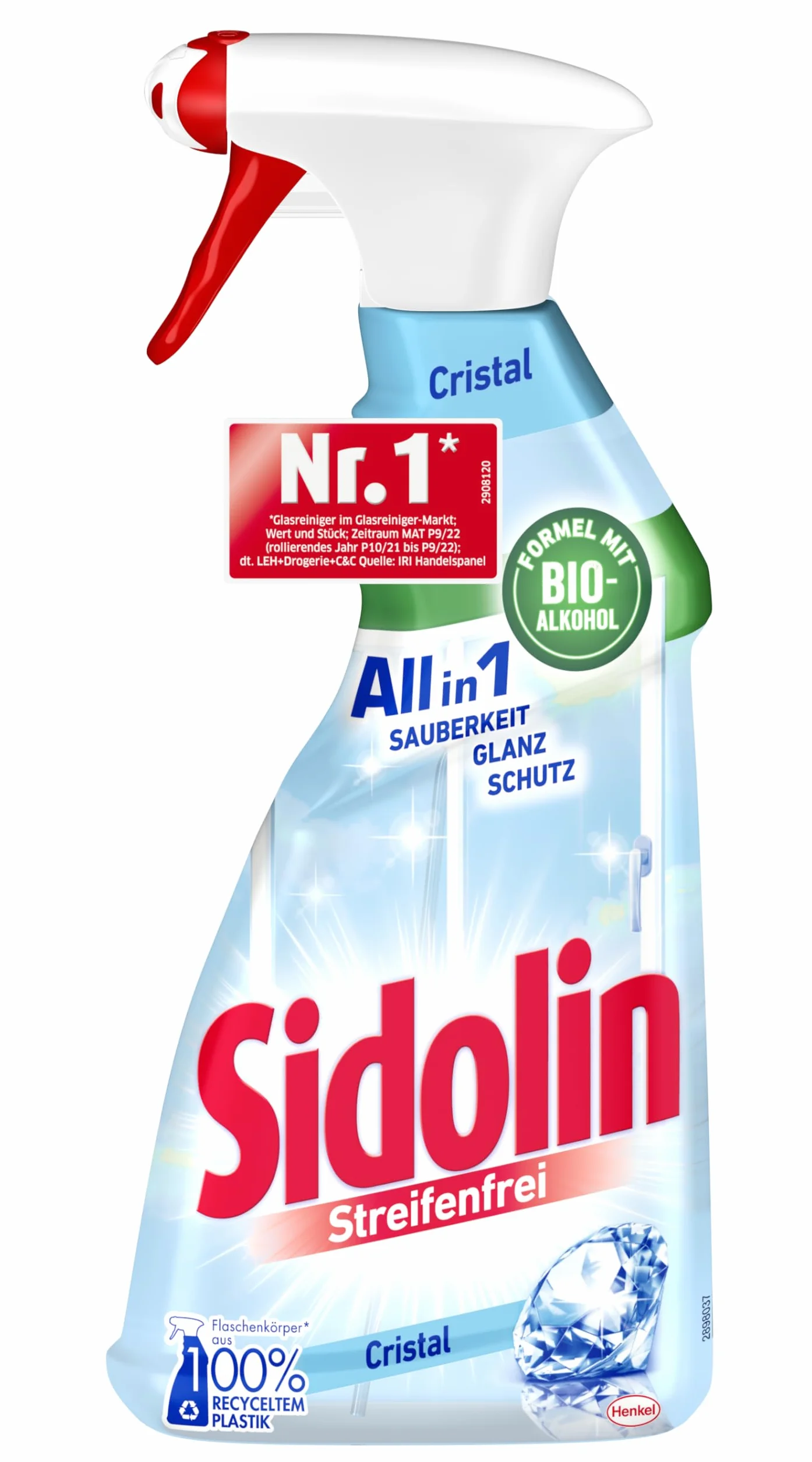 Sidolin Cristal płyn do czyszczenia szkła 500 ml butelka z rozpylaczem