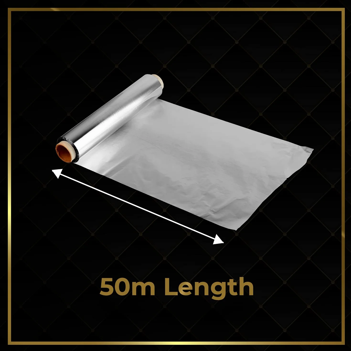 LuxLiv Aluminiowa rolka folii blaszanej 30 cm x 50 m gruba komercyjna z nożem