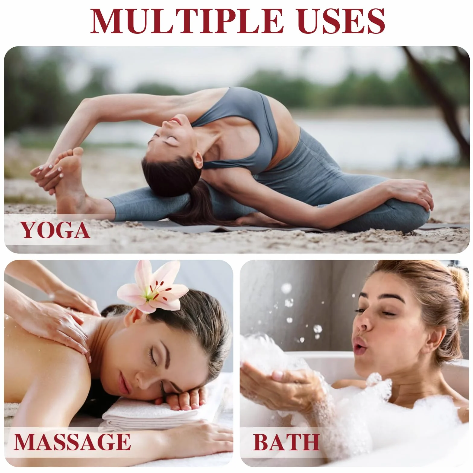 MIGCAPUT Olejek Eteryczny z Róży 100ML, 100% Naturalny Olejek Aromaterapeutyczny, Olejek Różany Klasy Terapeutycznej do Dyfuzora Nawilżacza, SPA, Masażu