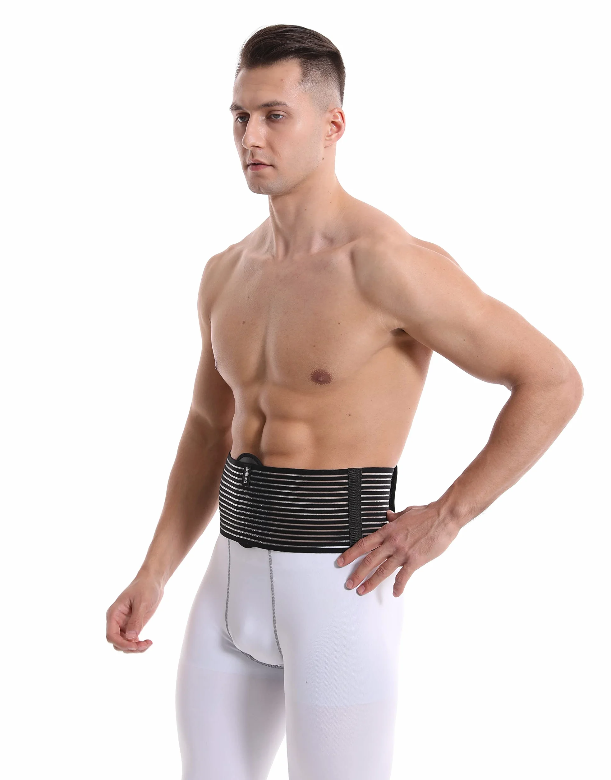 Pas na przepuklinę pępkową. Pas brzuszny na przepuklinę pępkową. Gorset ortopedyczny z podparciem pępkowym - Belltop (L/XL (99 do 130 cm obwodu pępka))