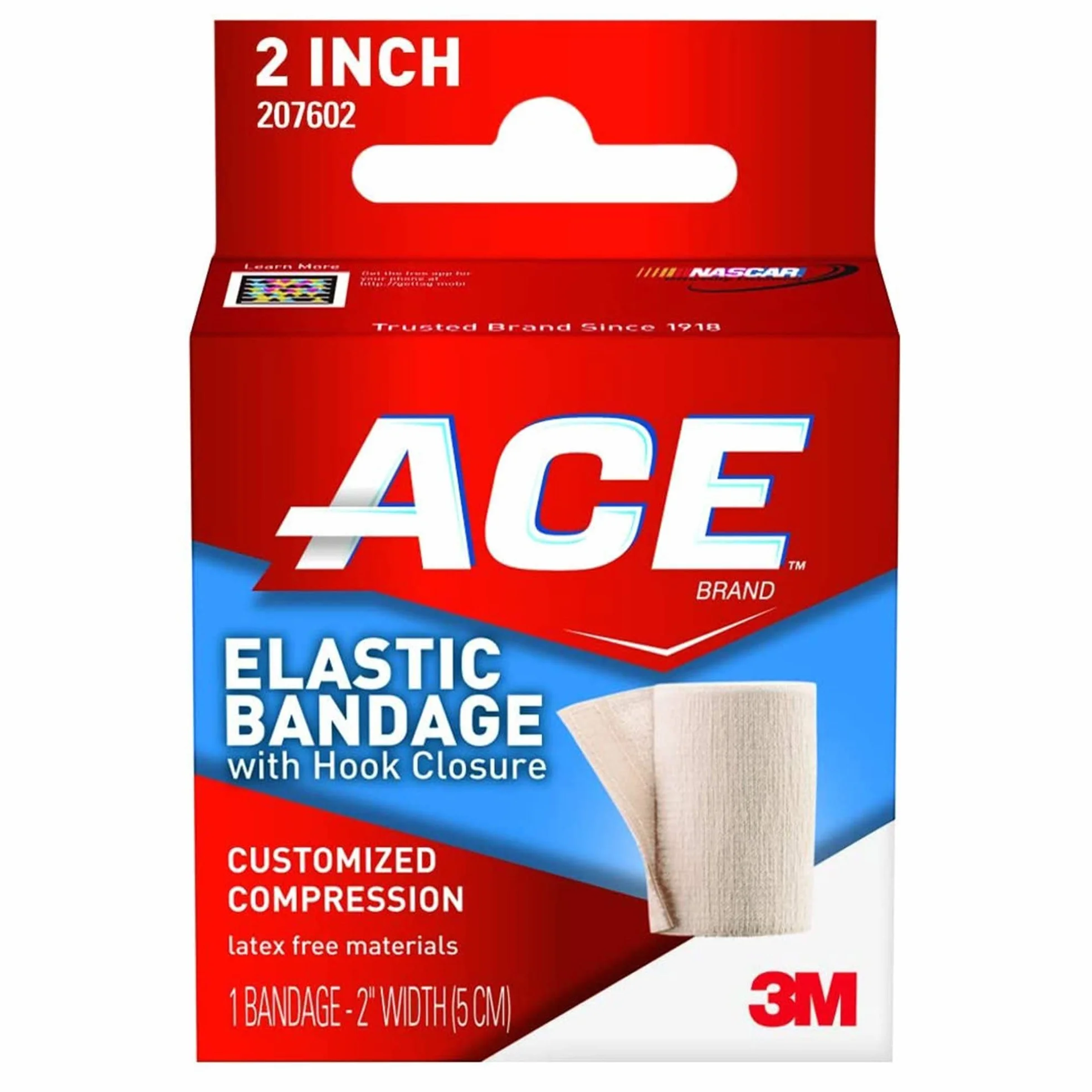 Ace Elastyczny bandaż Ace z zapięciem na haczyk 2 cale, 5 cm 1 każdy