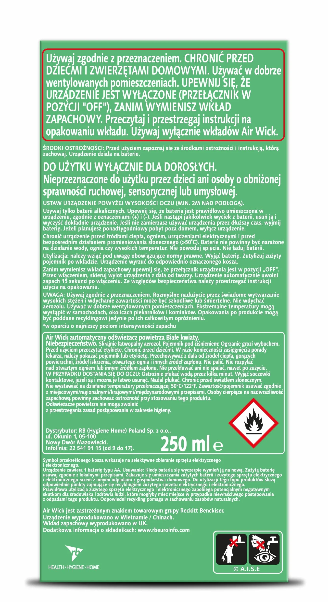 Air Wick Freshmatic Automatyczny odświeżacz powietrza Białe Kwiaty