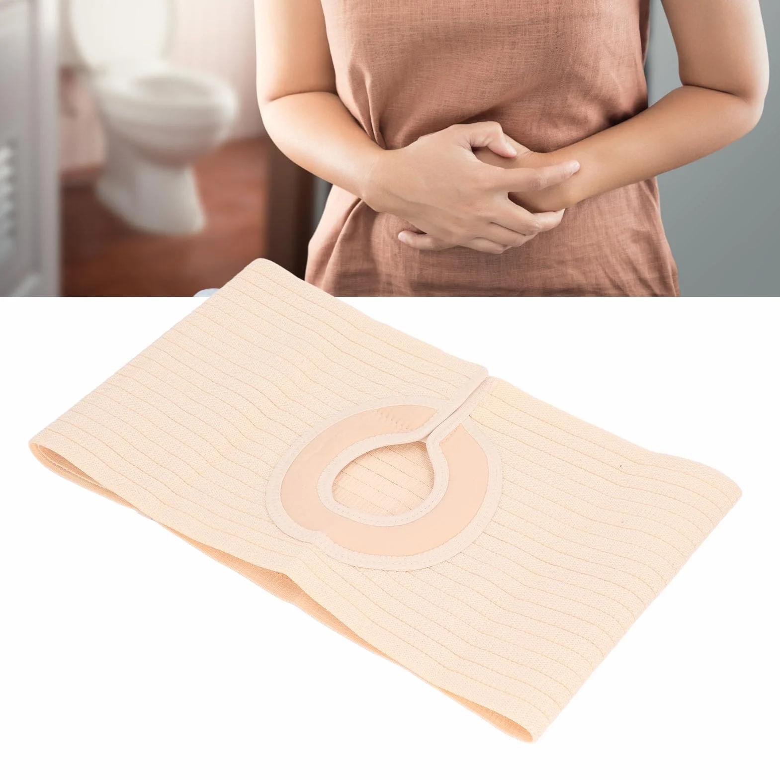 Stoma pasek podtrzymujący przepuklinę brzucha, elastyczny pasek na przepuklinę, elastyczny pasek na przepuklinę Ostomy, elastyczny, miękki, oddychający, medyczny pasek Ostomy, dla mężczyzn i kobiet