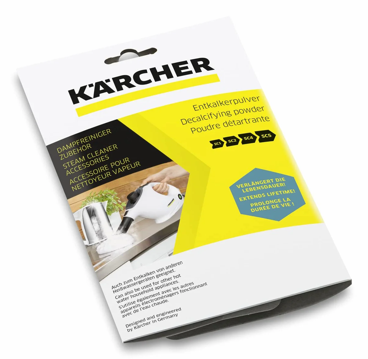 Kärcher RM 511 proszek do odkamieniania (6 x 17 g) do czyszczenia parą i innych urządzeń z gorącą wodą