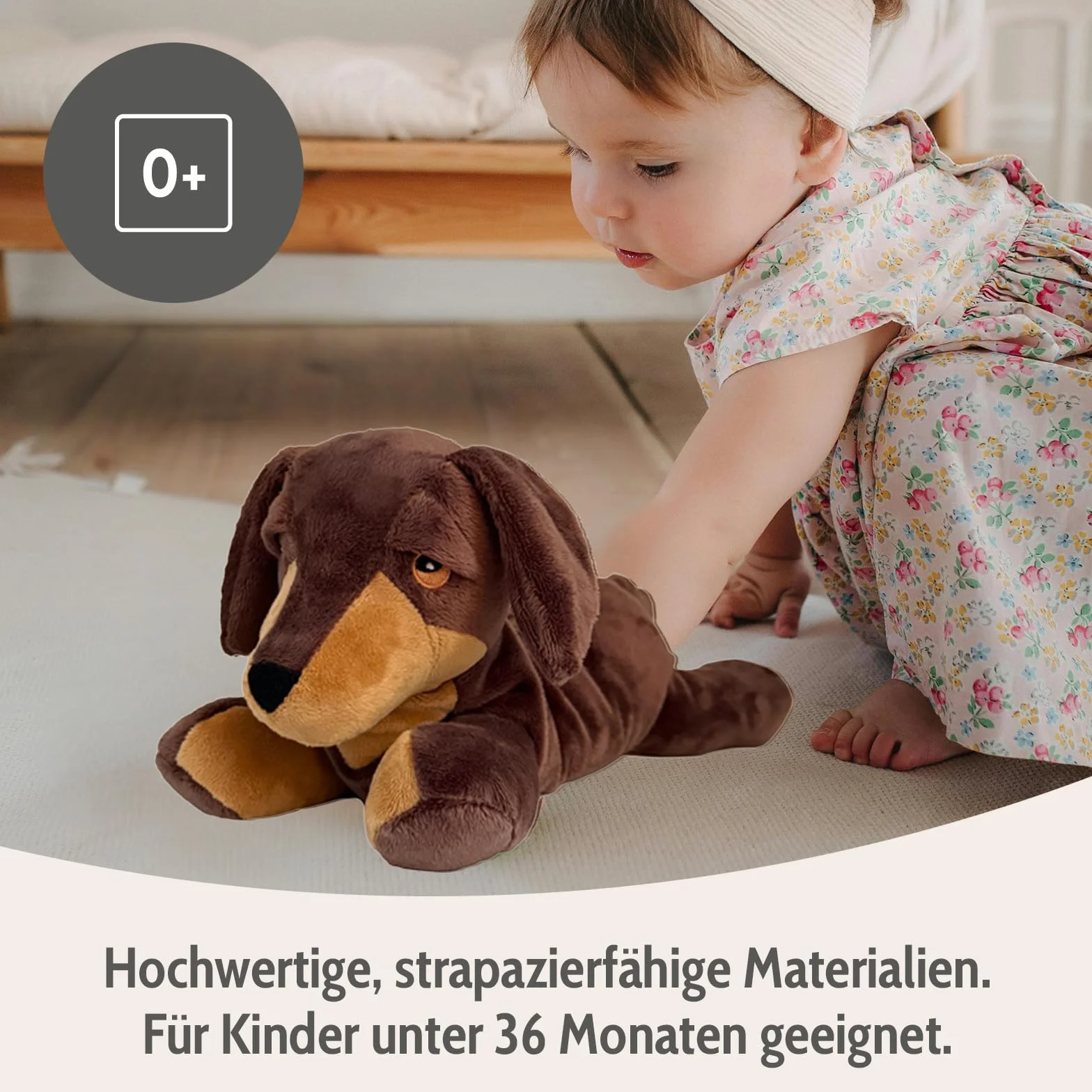 Habibi Plush poduszka termiczna pluszak jamniczek z nadzieniem z prosa podgrzewana przytulanka do mikrofalowej piekarnika