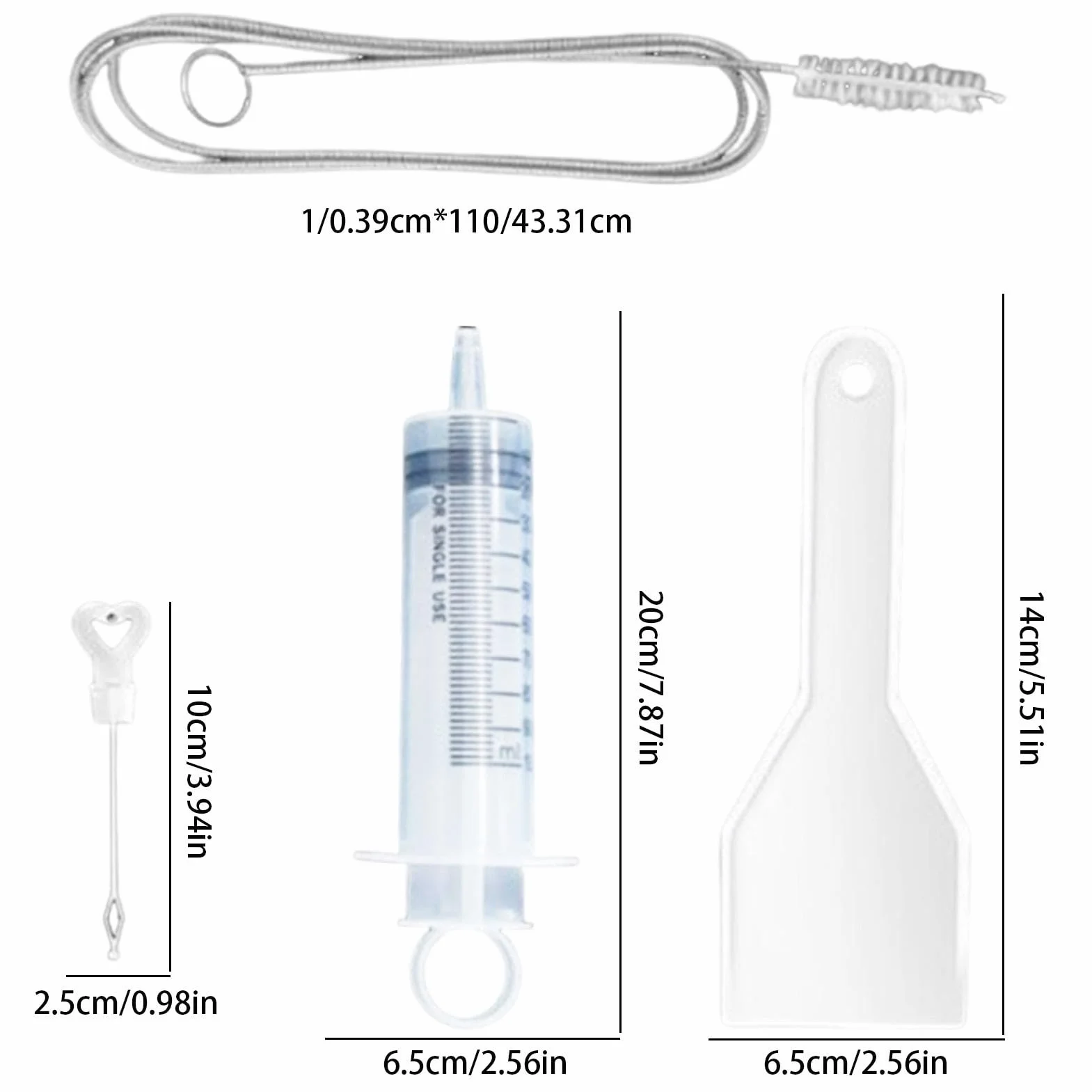 Refrigerator Drain Kit Fridge Cleaning Set Syringe Dredger Effective Tool