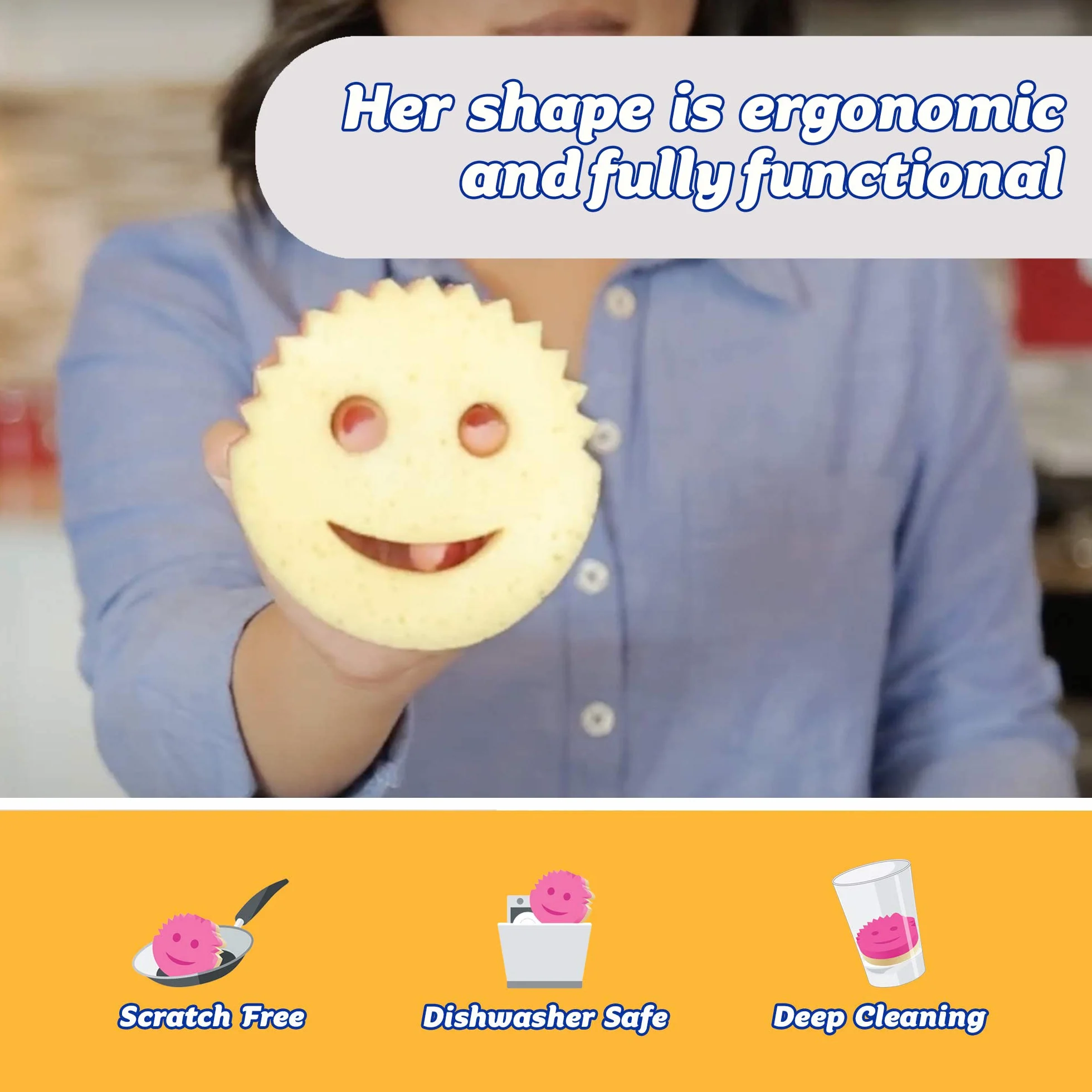 Scrub Daddy Scrub Mommy Gąbki do Czyszczenia Różowy 2 sztuki