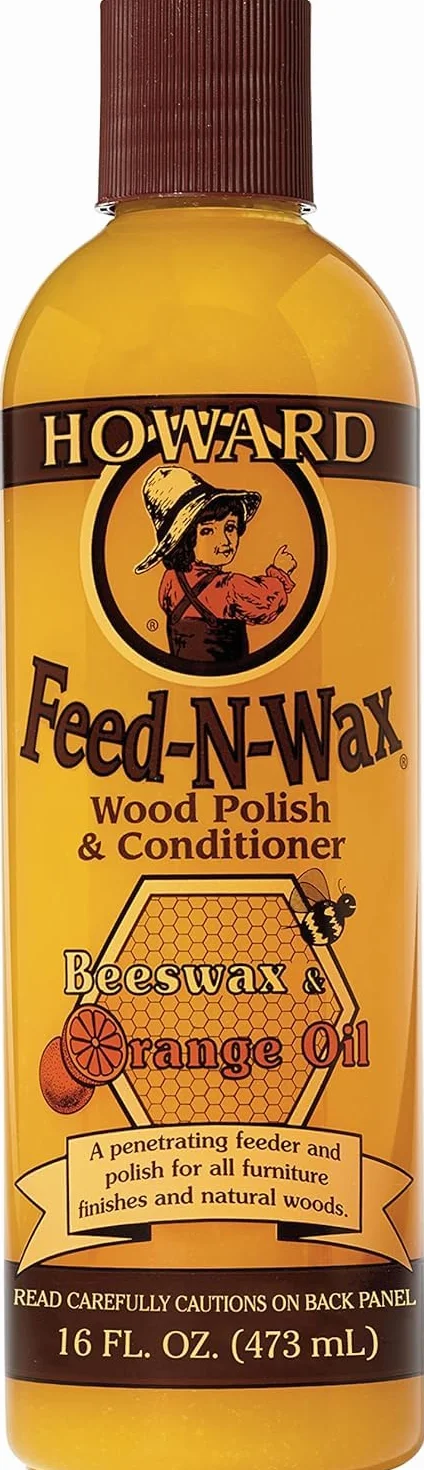 Howard Feed N Wax FW0016 odżywka do lakieru do drewna, olejek pomarańczowy, wosk pszczeli, 473 ml